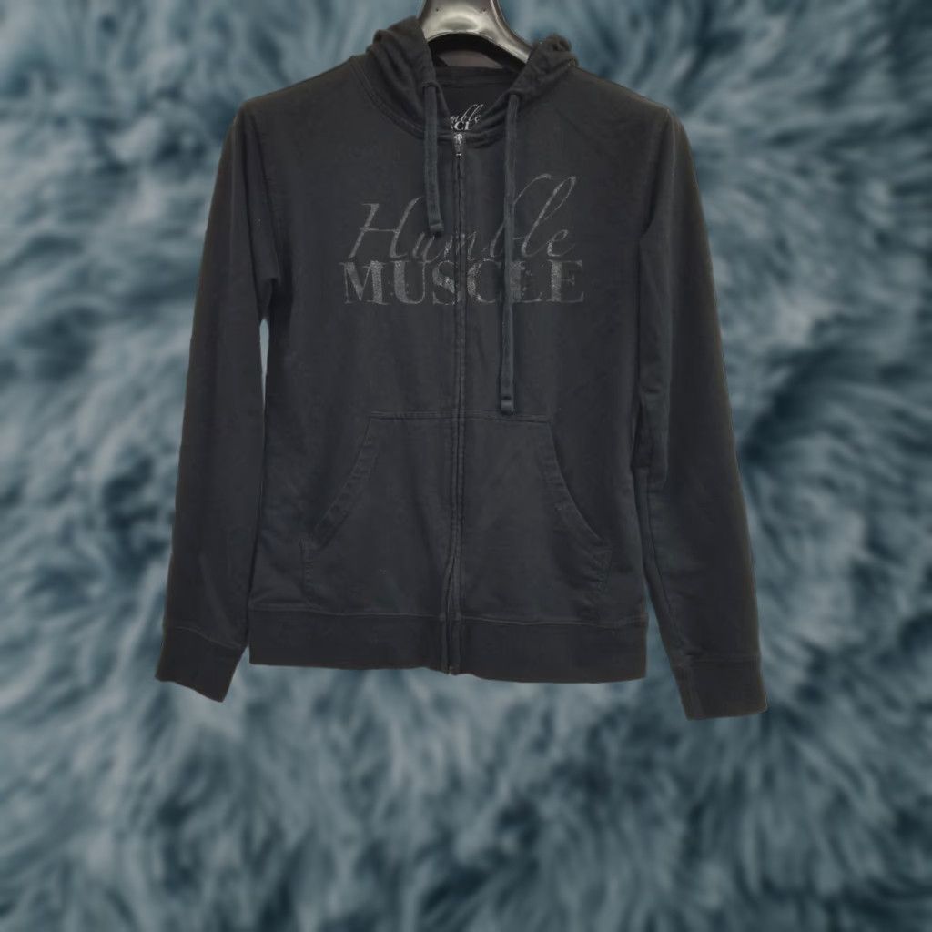 Vintage VINTAGE HUMBLE MUSCLE UNISEX HOODIE TOP GYM ZIP UP BLACK XS LONG SLEEVE Size US XS / EU 42 / 0 - 1 Thumbnail