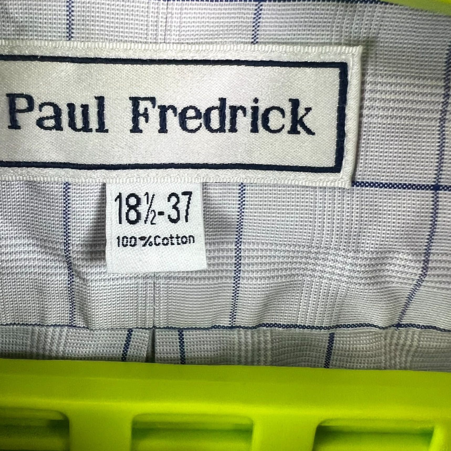 Vintage VINTAGE Paul Fredrick Checked Casual Button-Down Shirt Mens 18.5 Blue 18.5/37 Size US XXL / EU 58 / 5 - 4 Thumbnail