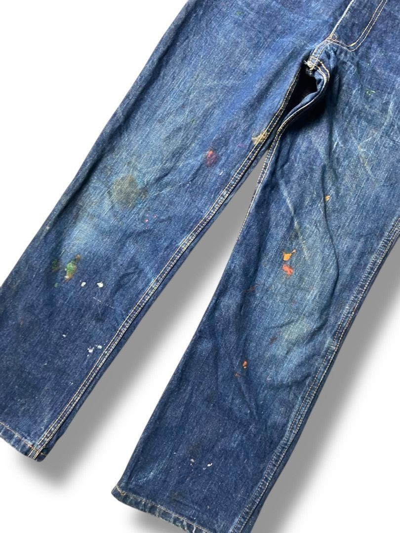 Edwin Vintage Edwin Jeans Overalls with Paint Splatter (160) Size US 29 - 5 Thumbnail