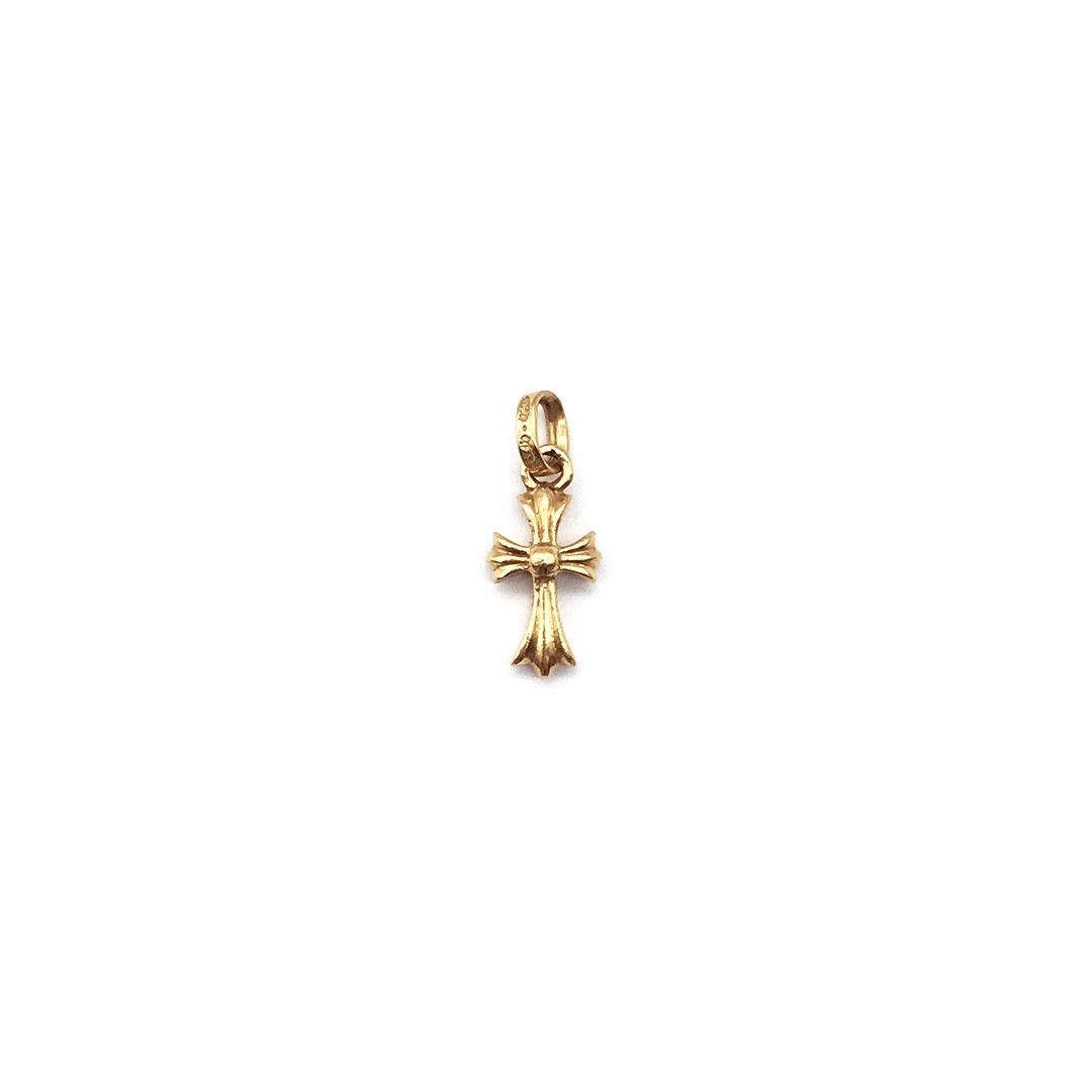 Chrome Hearts Chrome Hearts 22K Gold Emerald Babyfat Cross Charm Pendant Size ONE SIZE - 2 Thumbnail