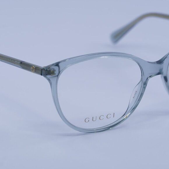 Gucci Gucci GG0550O 018 Eyeglasses Transparent Grey 53mm Frame Size ONE SIZE - 2 Thumbnail