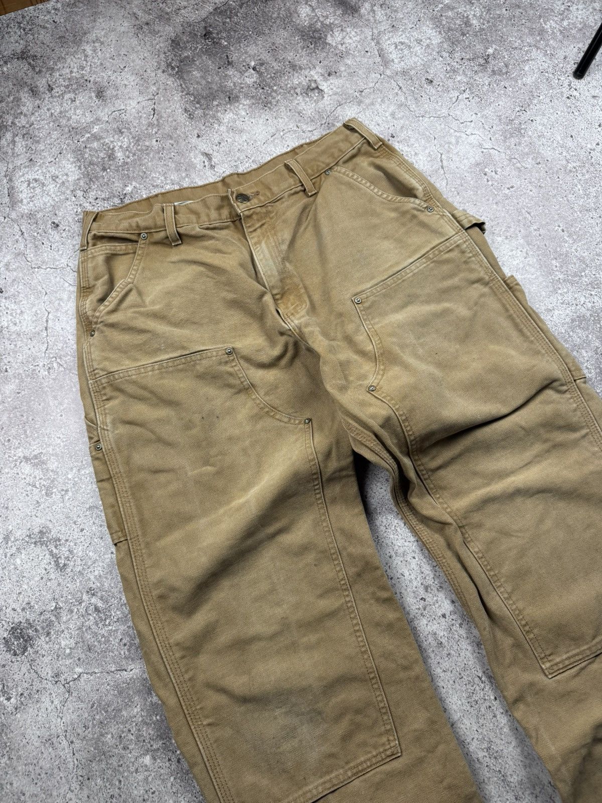 Carhartt 🟤Crazy Baggy Vintage Carhartt Double knee pants WorkWear🟤 Size US 36 / EU 52 - 6 Thumbnail