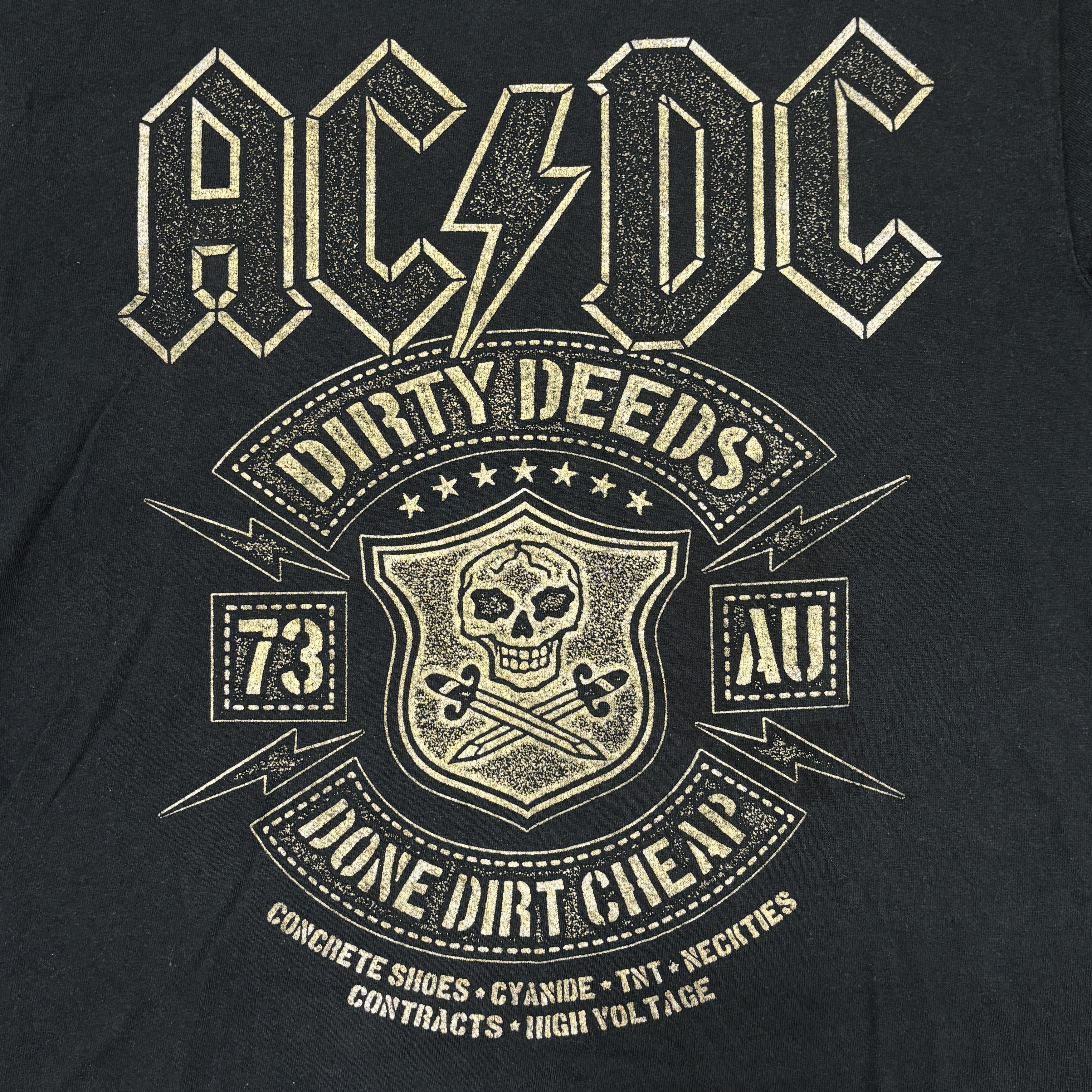 Band Tees Acdc Shirt Black Medium Rock Band Tee Size US M / EU 48-50 / 2 - 3 Thumbnail