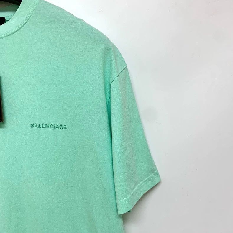 Balenciaga Balenciaga Mint Green Embroidered Short Sleeve T-Shirt, Si Size US XS / EU 42 / 0 - 6 Thumbnail
