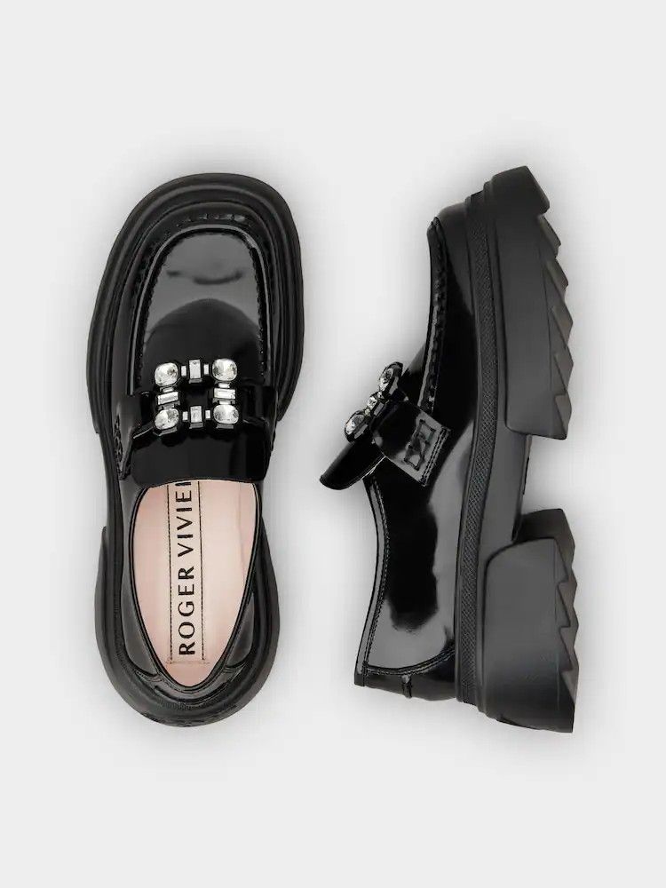 Roger Vivier o1s22i1n0824 Wallaviv Patent Leather Loafers in Black Size US 10 / IT 40 - 4 Thumbnail