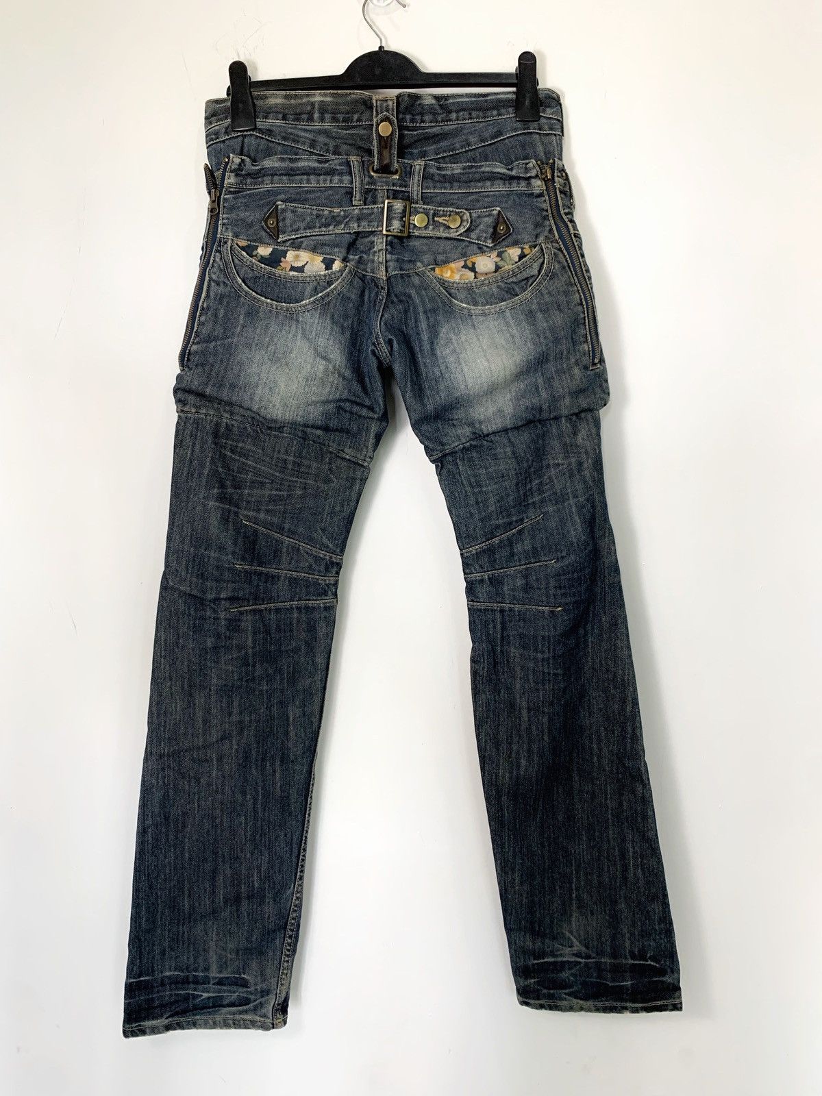 PPFM PPFM double waist punk distressed denim jeans Size US 32 / EU 48 - 2 Thumbnail