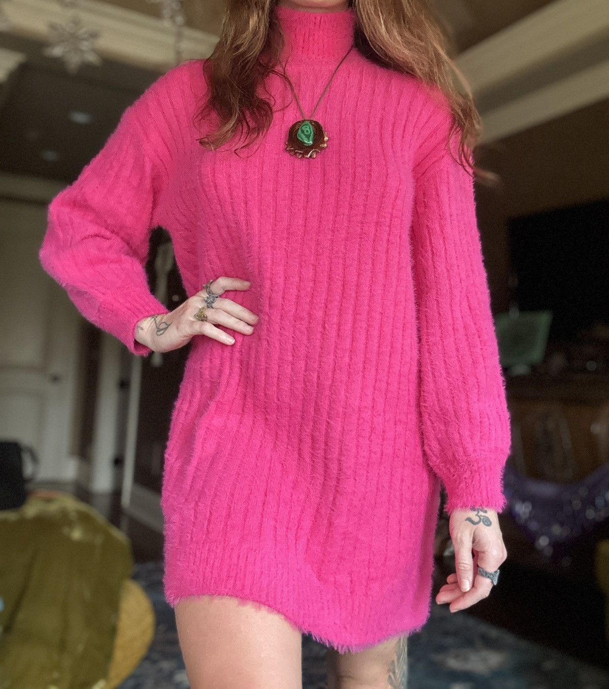 Anthropologie Pink Dress Size L / US 10 / IT 46 - 1 Thumbnail