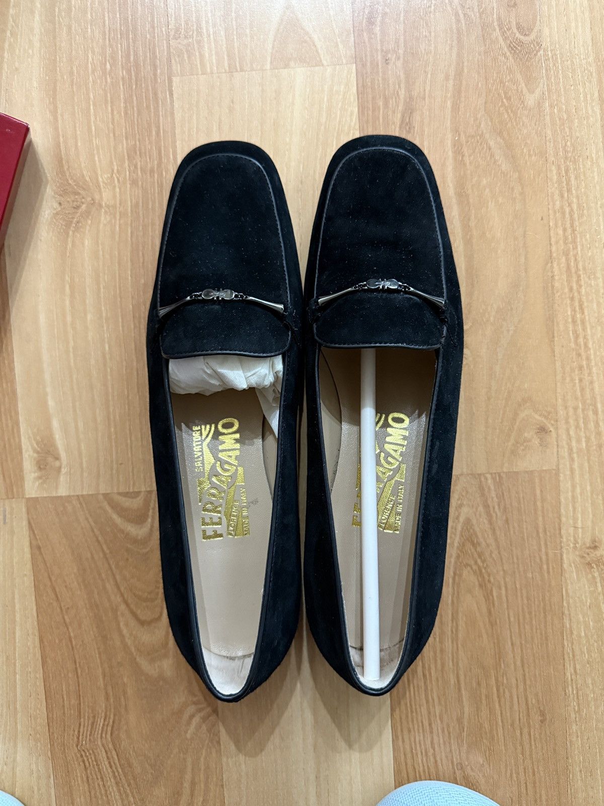 Salvatore Ferragamo Salvatore Ferragamo suede loafers in black with box Size US 6.5 / IT 36.5 - 1 Thumbnail