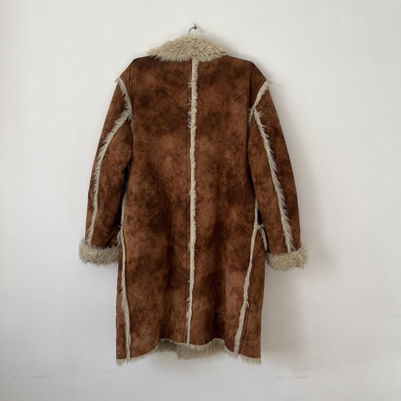 Hugo Boss Hugo Boss Brown Faux Shearling Coat Vintage Aviator Style Size US M / EU 48-50 / 2 - 7 Thumbnail