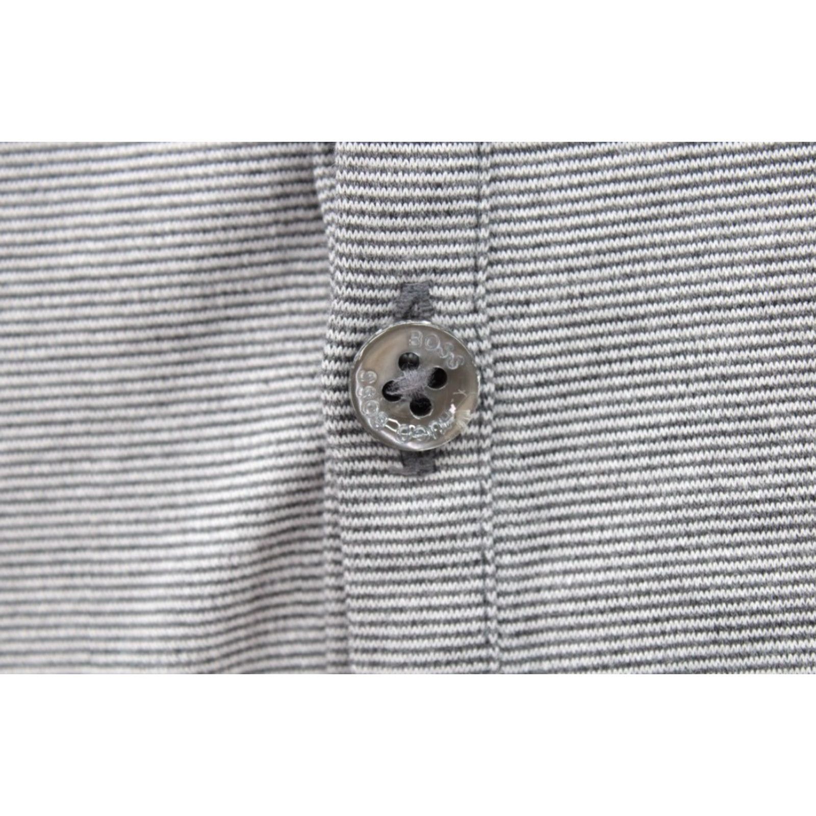 Hugo Boss HUGO BOSS Polo Shirt Men's XL Gray Slim fit Mercerised Short Sleeve Preppy Size US XL / EU 56 / 4 - 3 Thumbnail