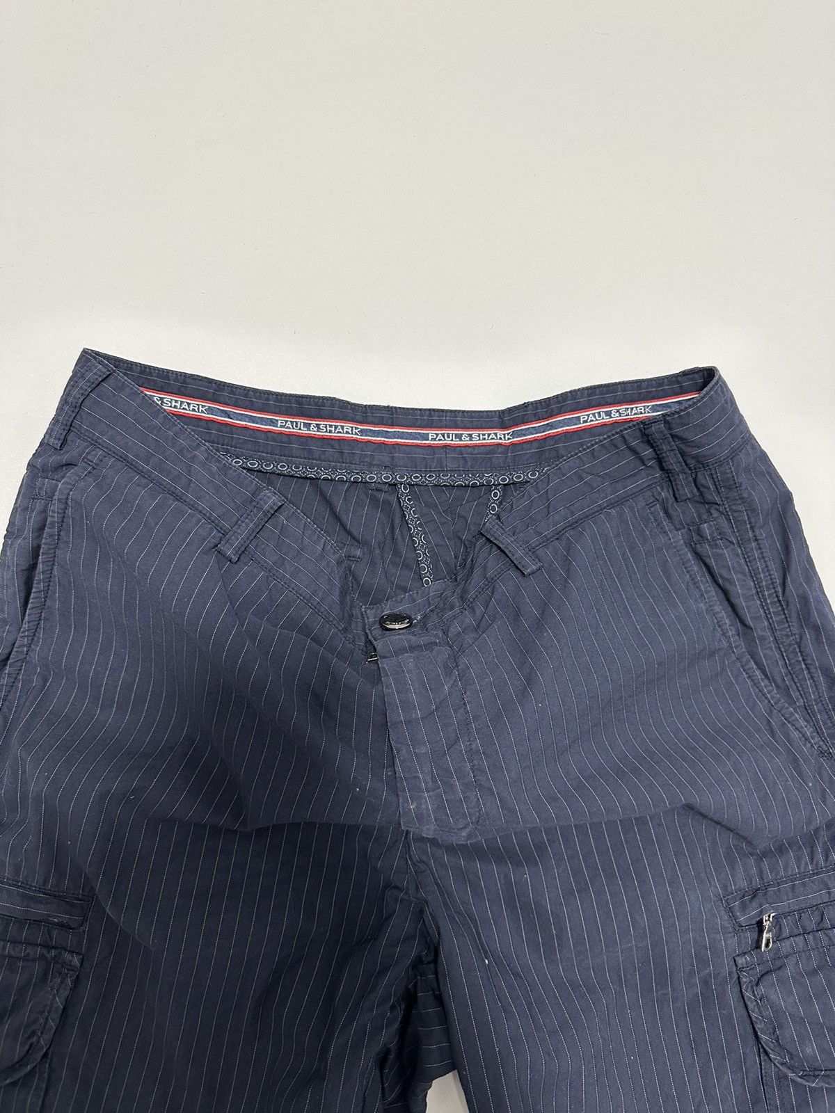 Paul & Shark Paul Shark Shorts Cotton Striped Naby Blue Riri Size 32 Size US 32 / EU 48 - 5 Thumbnail