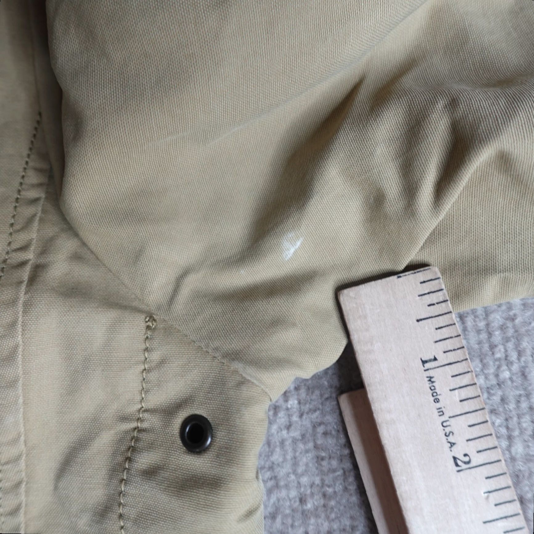 J.Crew J.CREW Mens Jacket Medium Beige Pea Coat Wool Lined Game Pocket Size US M / EU 48-50 / 2 - 4 Thumbnail