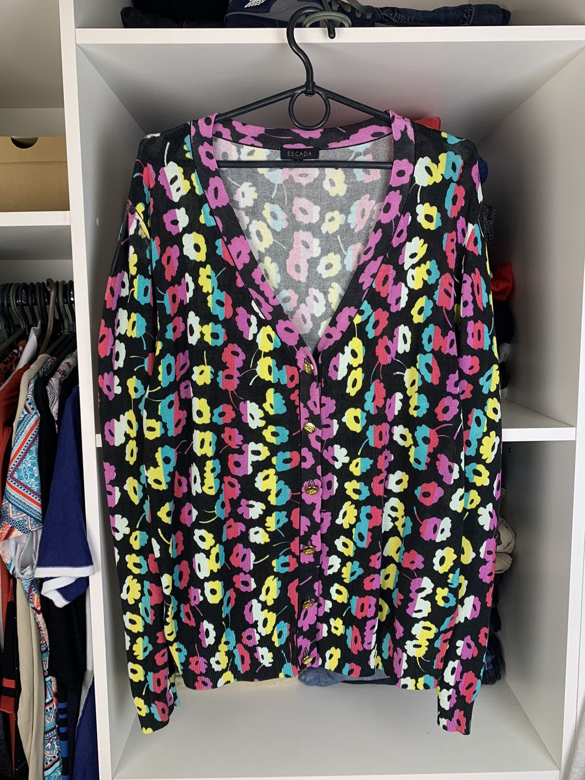 Escada Escada Multicolor Button Ups Cardigan Size L Size L / US 10 / IT 46 - 1 Thumbnail