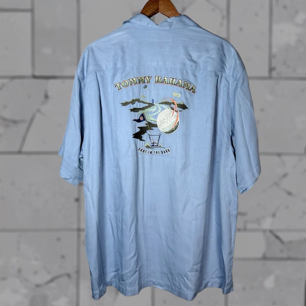 Tommy Bahama Tommy Bahama Silk Blue Hawaiian Style Shirt Mens XL Short Sleeve Button-Up Size US XL / EU 56 / 4 - 1 Thumbnail