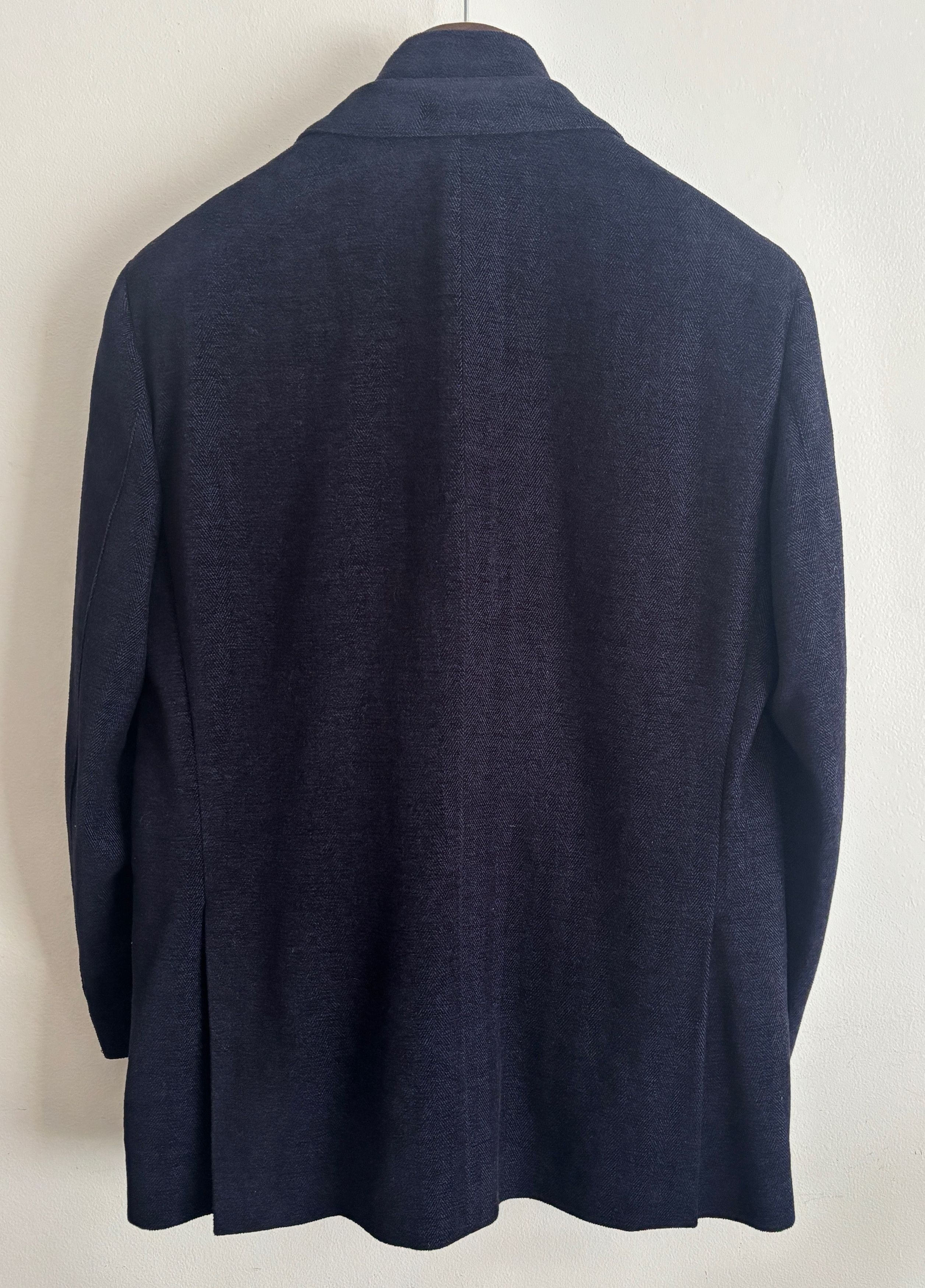 Pal Zileri $1400 Navy Herringbone Wool Hybrid Sport Coat/ Jacket - 44 Size 44R - 11 Thumbnail