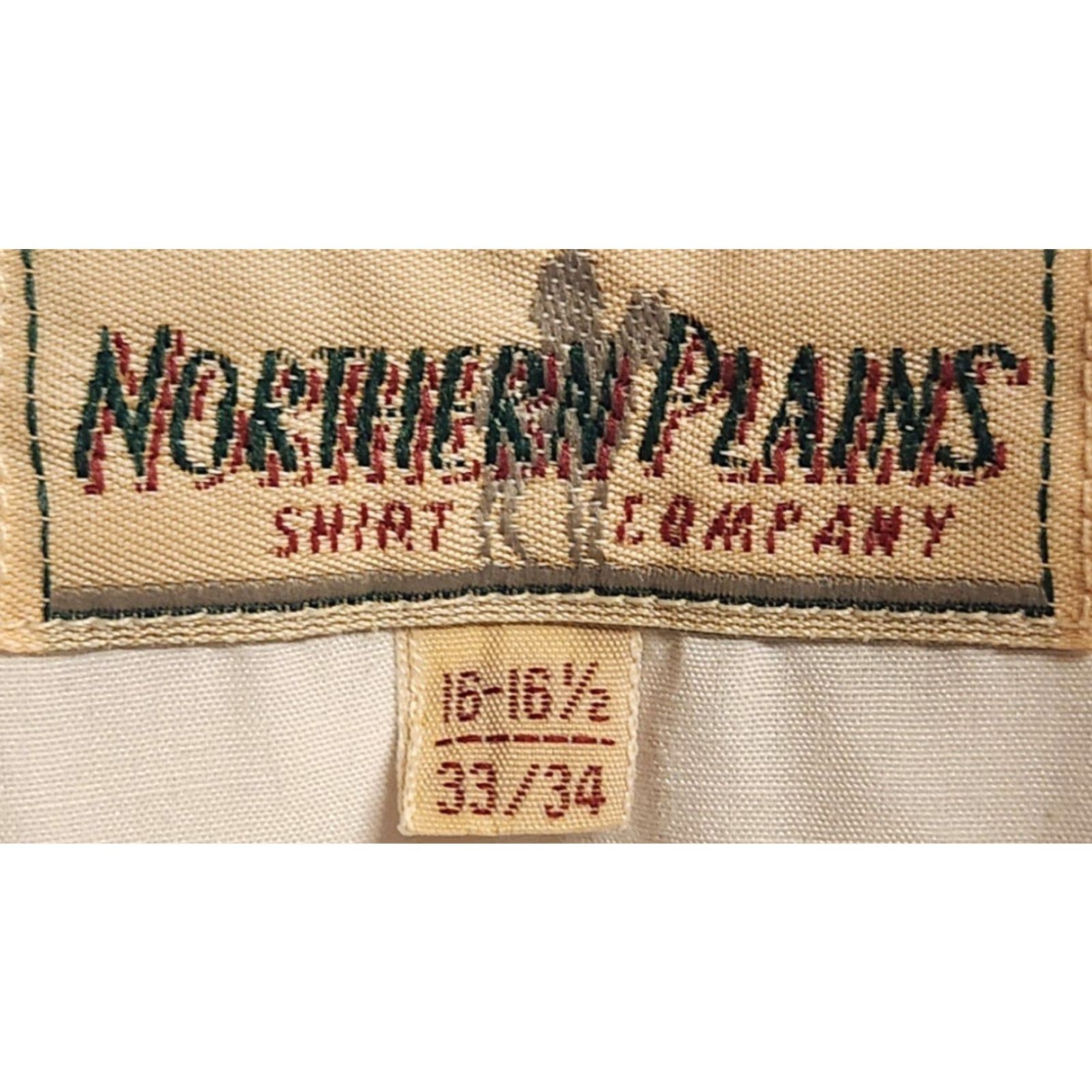 Vintage VINTAGE NORTHERN PLAINS Shirt Men’s 16-16 1/2 33/34 White Long Sleeved Pearl Snap VTG Size US L / EU 52-54 / 3 - 8 Thumbnail