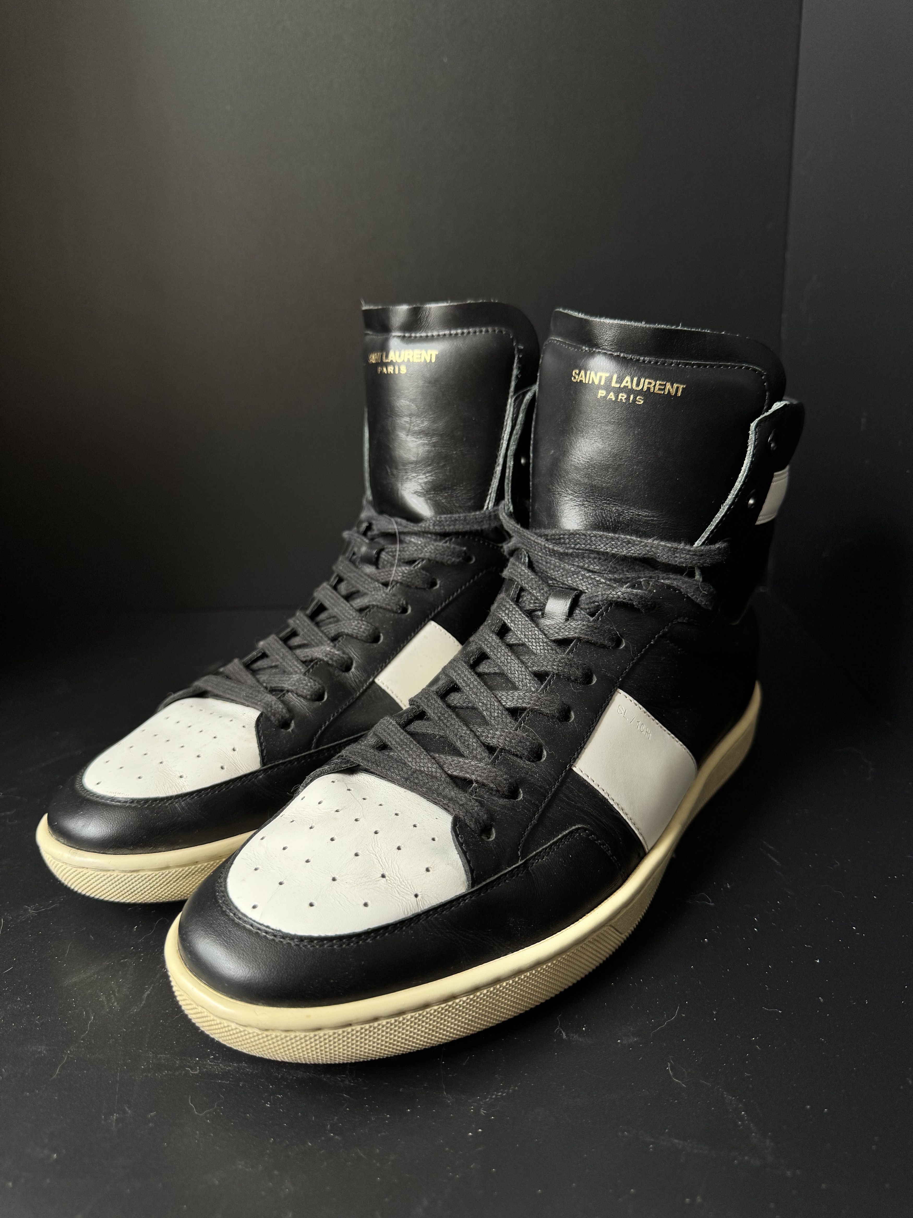 Saint Laurent SL/10H Court Classic black white High Top, view 2