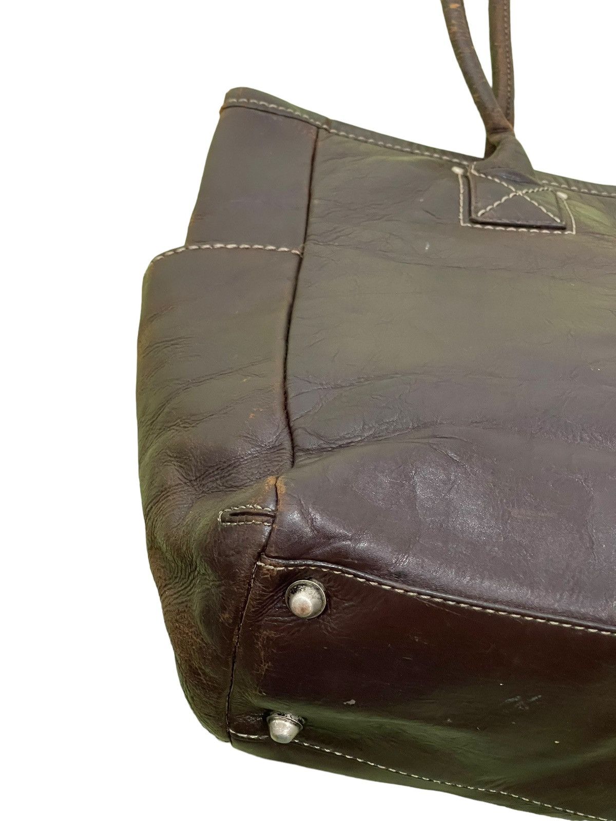 Japanese Brand Full Grain Leather Patina Tsuchiya Kaban Shoulder Bag 3🟩 Size ONE SIZE - 15 Thumbnail