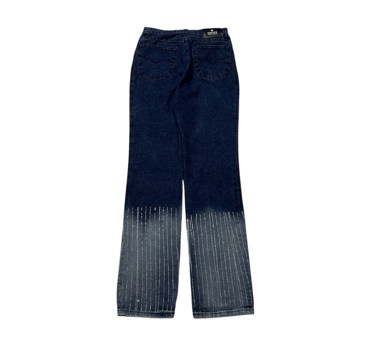 Versace × Versace Jeans Couture × Vintage Vintage Versace Jeans Couture denim pants shiny soaked dip Size 30" / US 8 / IT 44 - 2 Thumbnail