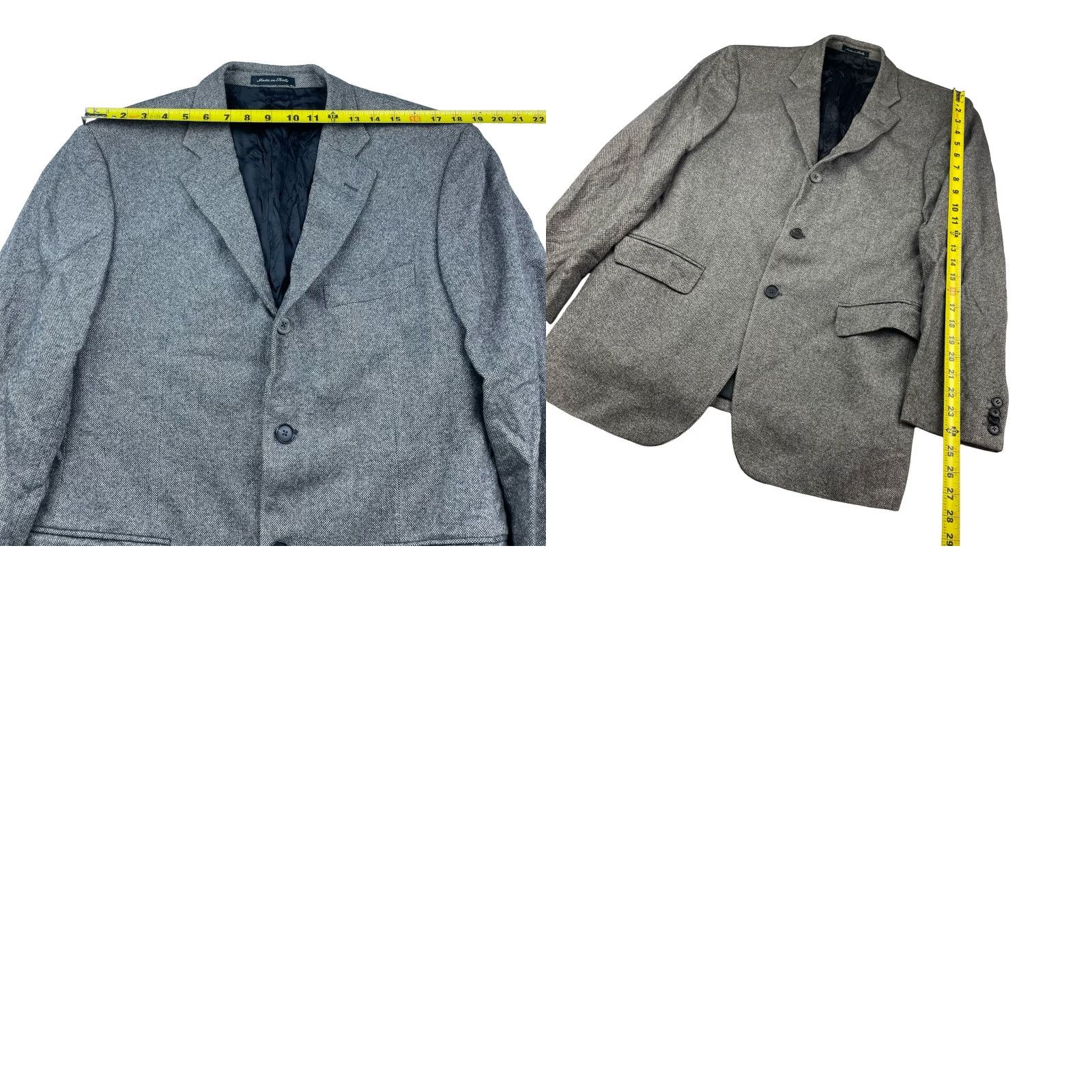 Cantarelli Cantarelli Blazer 42R Wool/Cashmere Gray Italy 2-Button Front Notch Lined Jacket Mens Size 42R - 9 Thumbnail