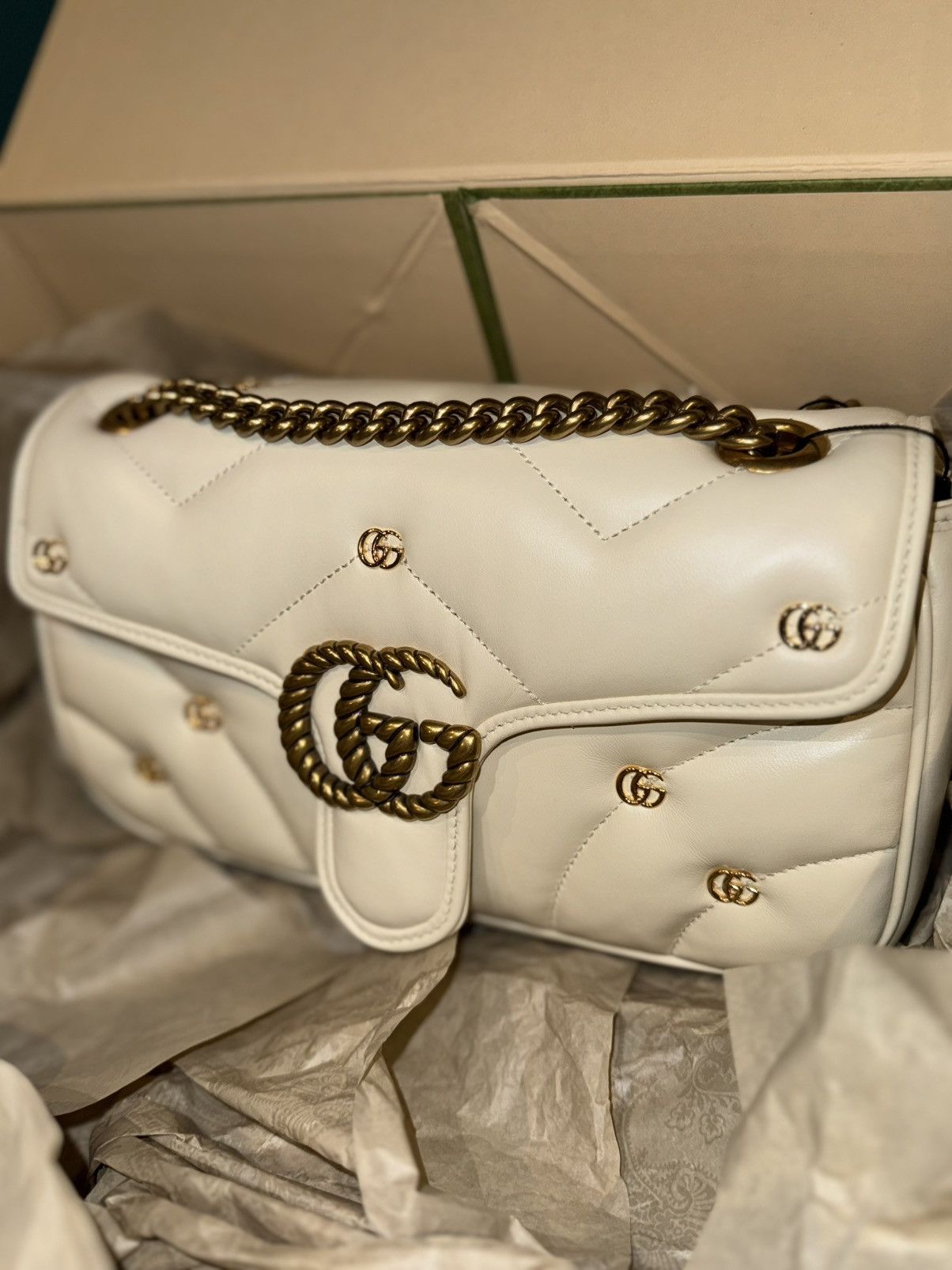 Gucci Brand New Gucci GG Marmont with twisted torchon Double G Size ONE SIZE - 3 Thumbnail