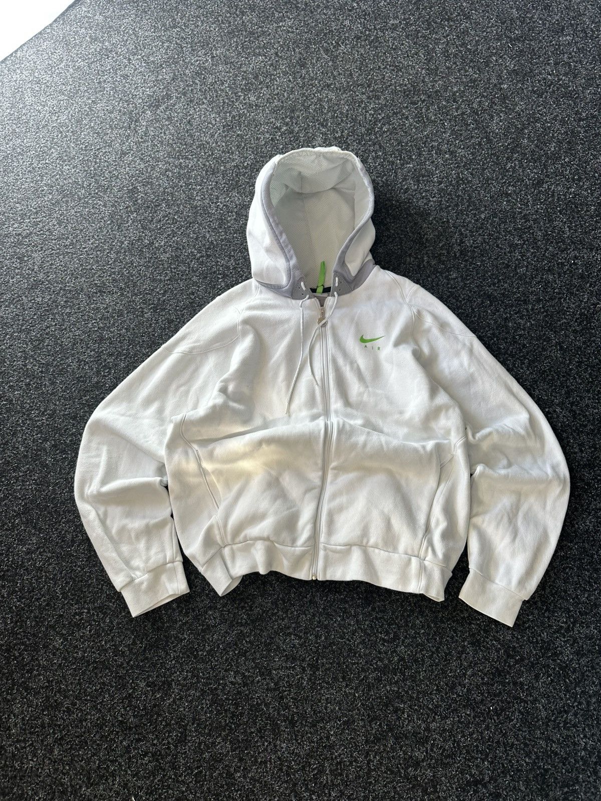 🚨Nike AIRMAX 90 Y2K White BOXY Hoodie Vintage Skate Drill