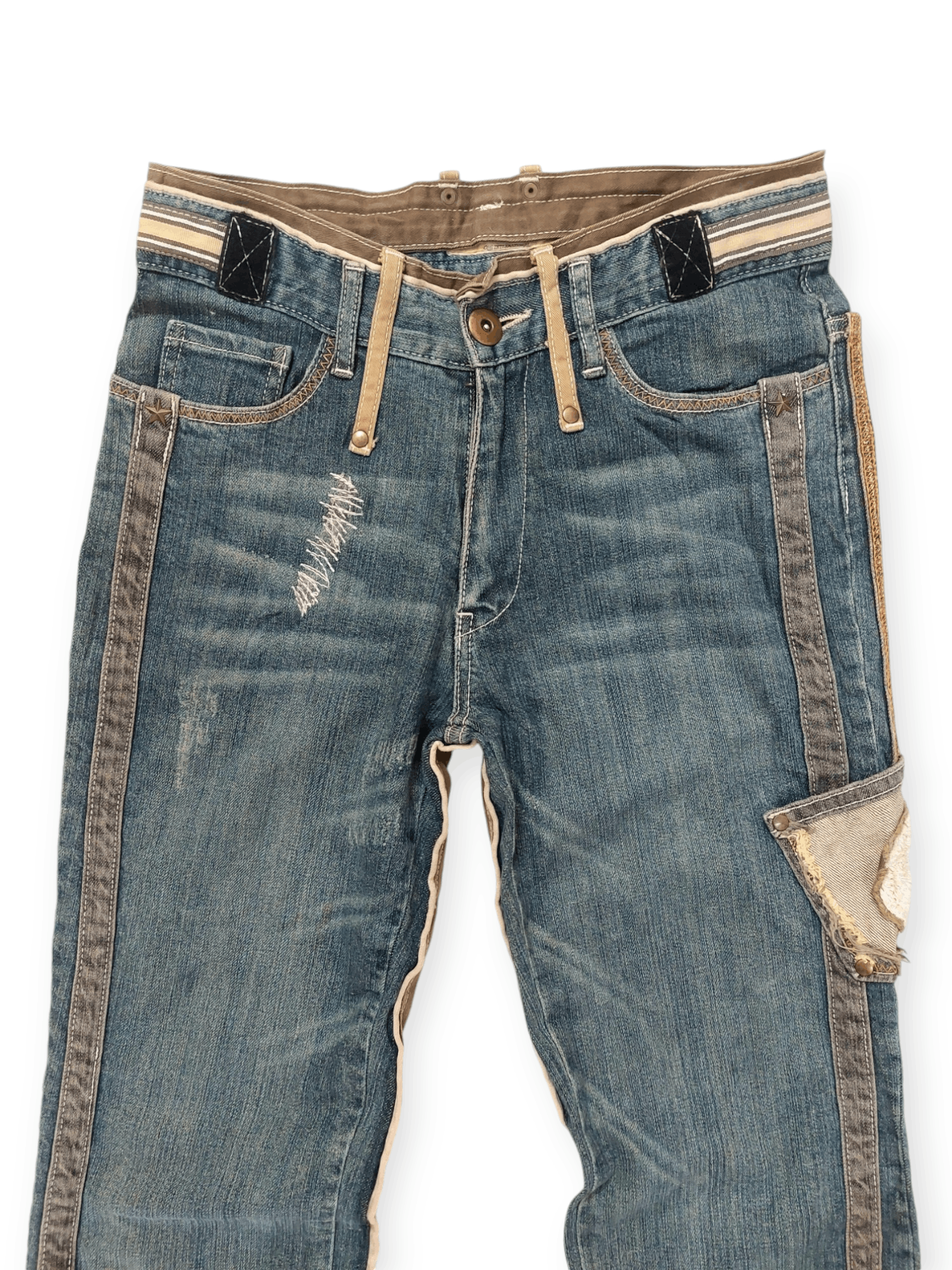 Other Vintage Flare Unopiu Distressed Denim Size 28" / US 6 / IT 42 - 4 Thumbnail