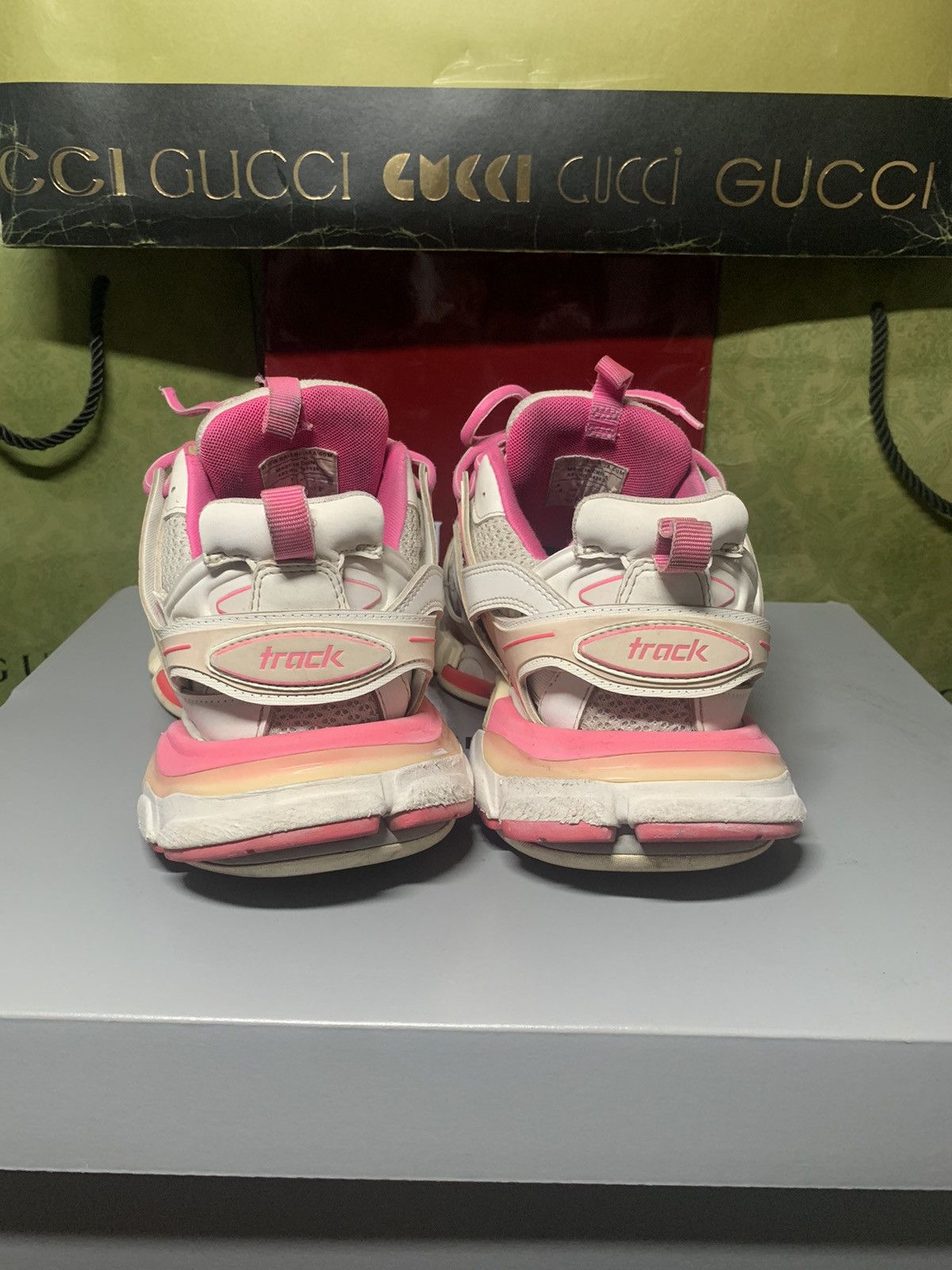 Balenciaga Balenciaga track white/pink Size US 8.5 / EU 41-42 - 2 Thumbnail