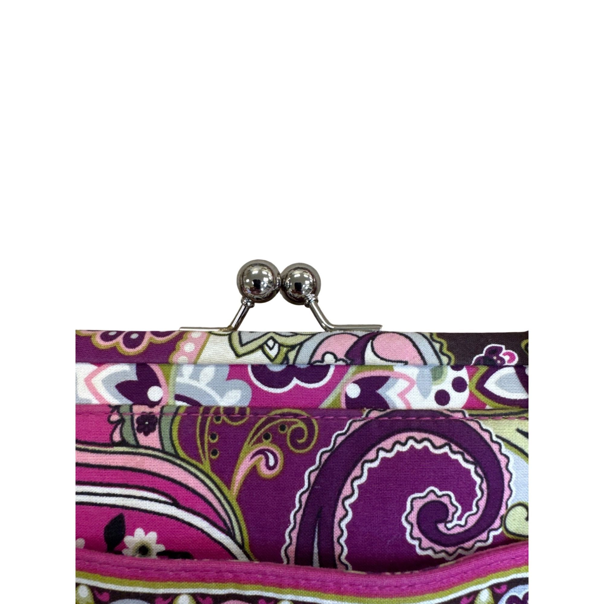 Vera Bradley Vera Bradley Pink Paisley Kisslock Closure Handbag shoulderb Size ONE SIZE - 3 Thumbnail