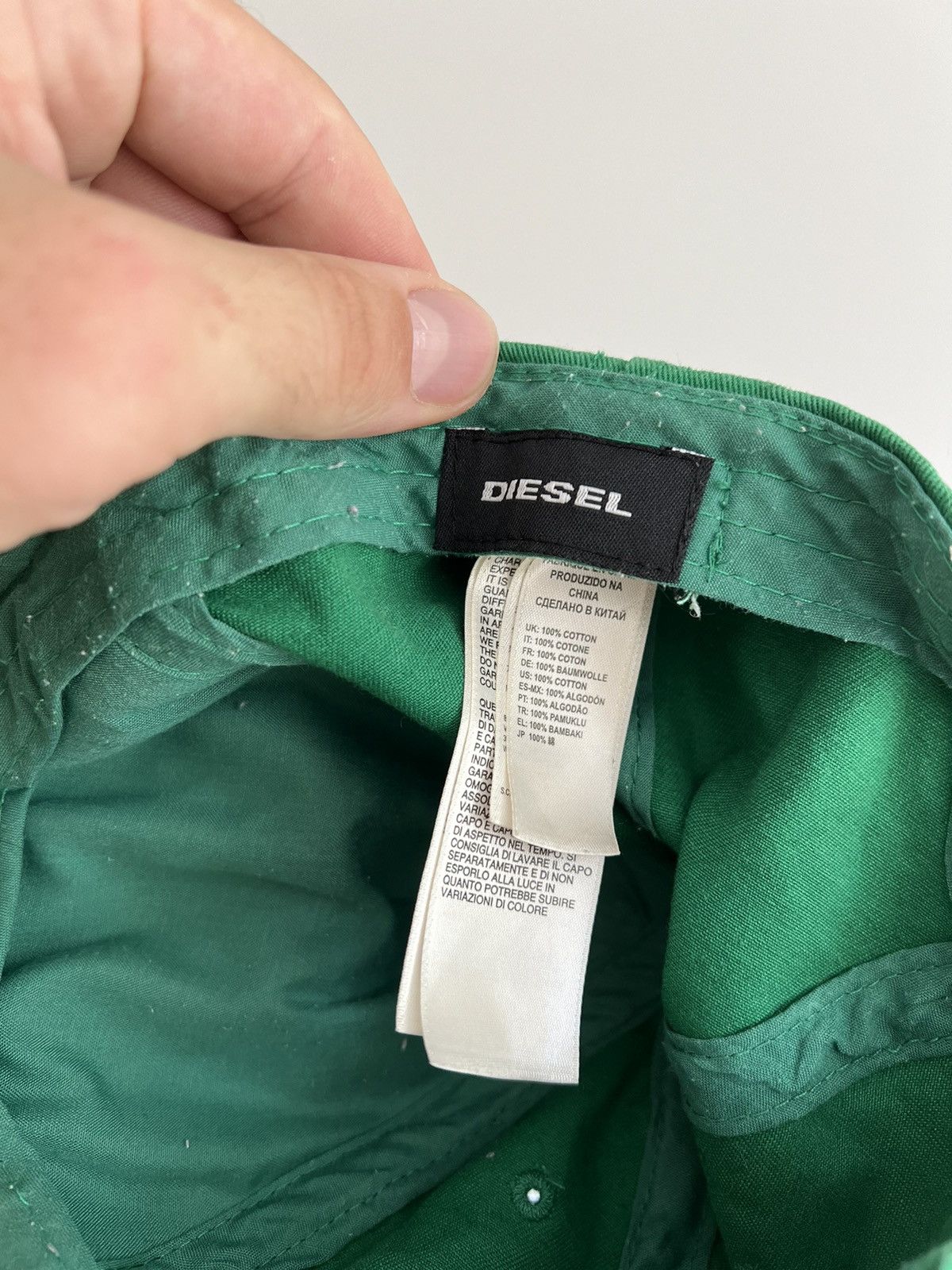 Diesel Diesel Big Logo Green Baseball Cap Size ONE SIZE - 8 Thumbnail