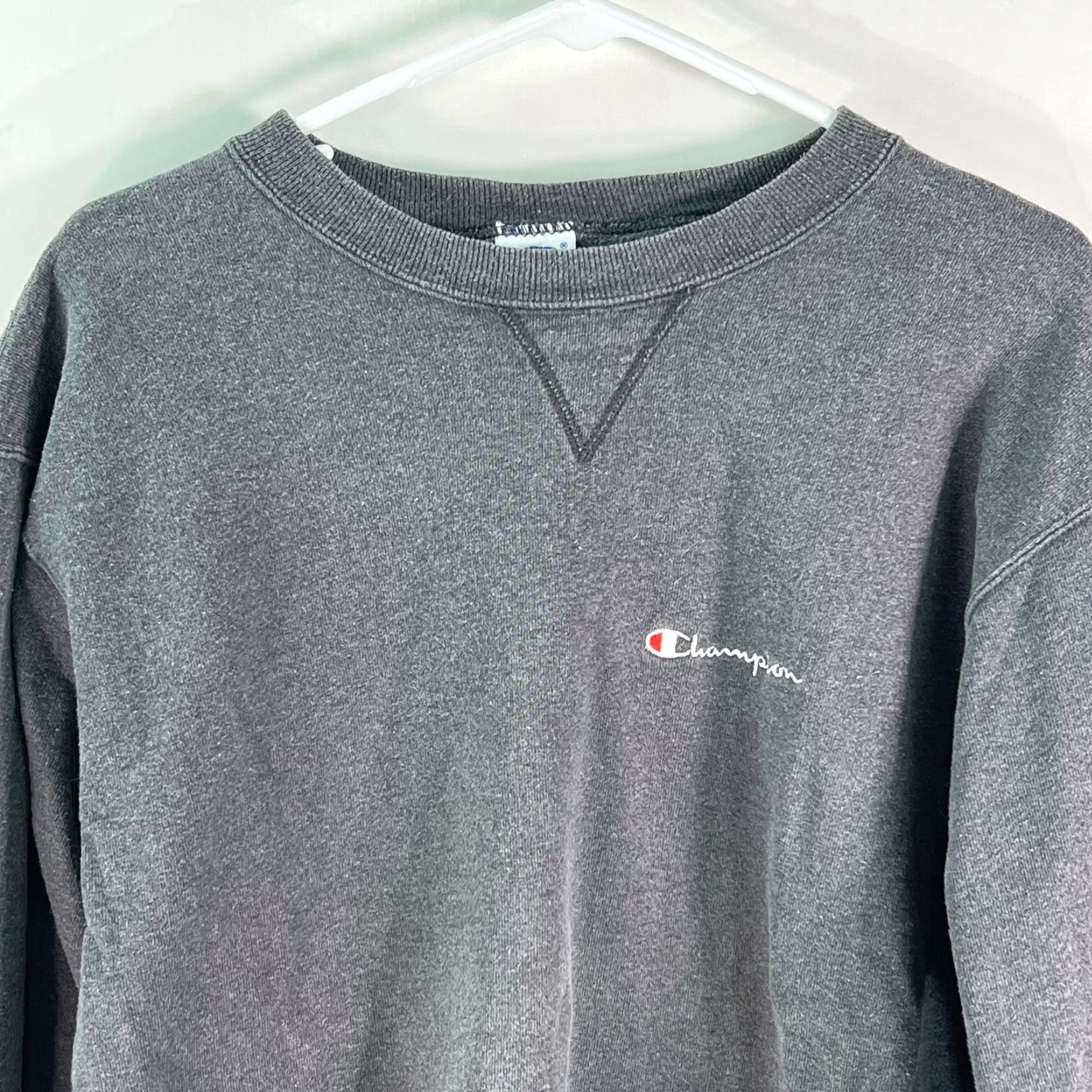 Champion Champion Sweatshirt Mens XL Gray Long Sleeve Crew Neck Pullover Casual, 93% Cotton, 7% Polyester, Logo, Solid, Regular Fit Size US XL / EU 56 / 4 - 3 Thumbnail