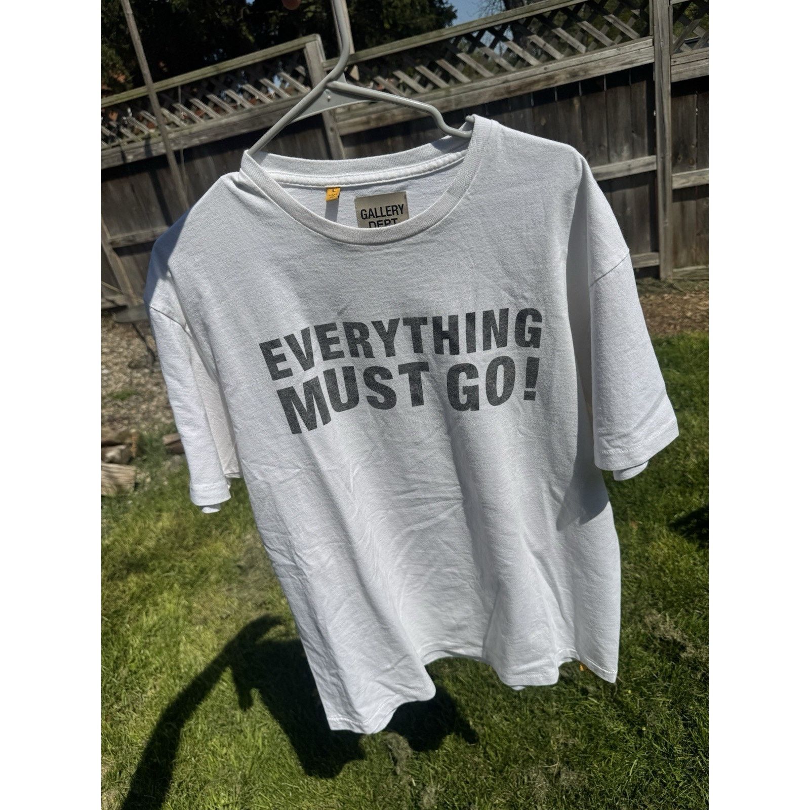 Gallery Dept. Gallery Dept Shirt Everything Must Go White Shirt Mens Large Size US L / EU 52-54 / 3 - 1 Thumbnail