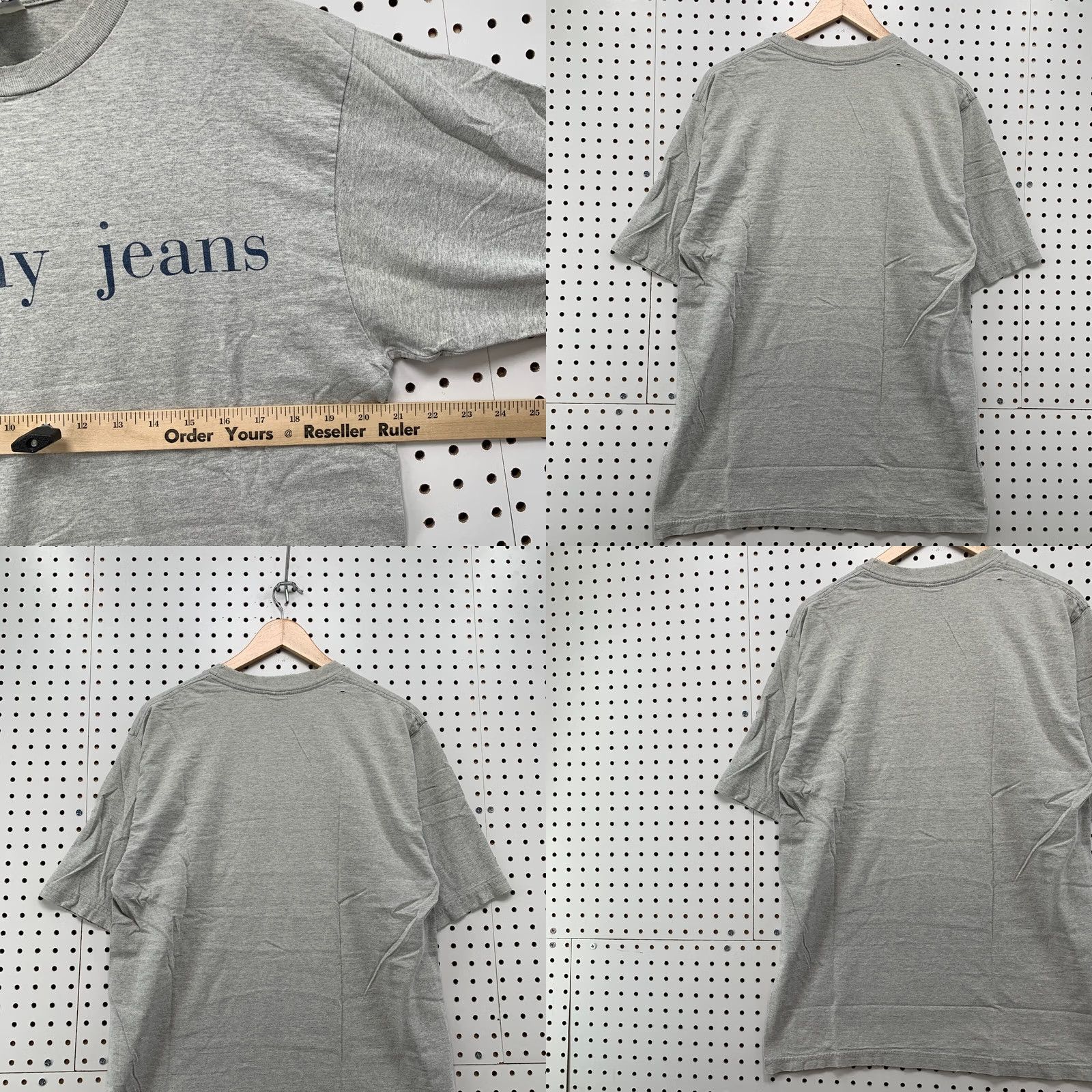 Tommy Hilfiger Vintage Tommy Hilfiger Shirt Gray Jeans Spellout Men Medium 21x30.5 USA Size US M / EU 48-50 / 2 - 9 Thumbnail