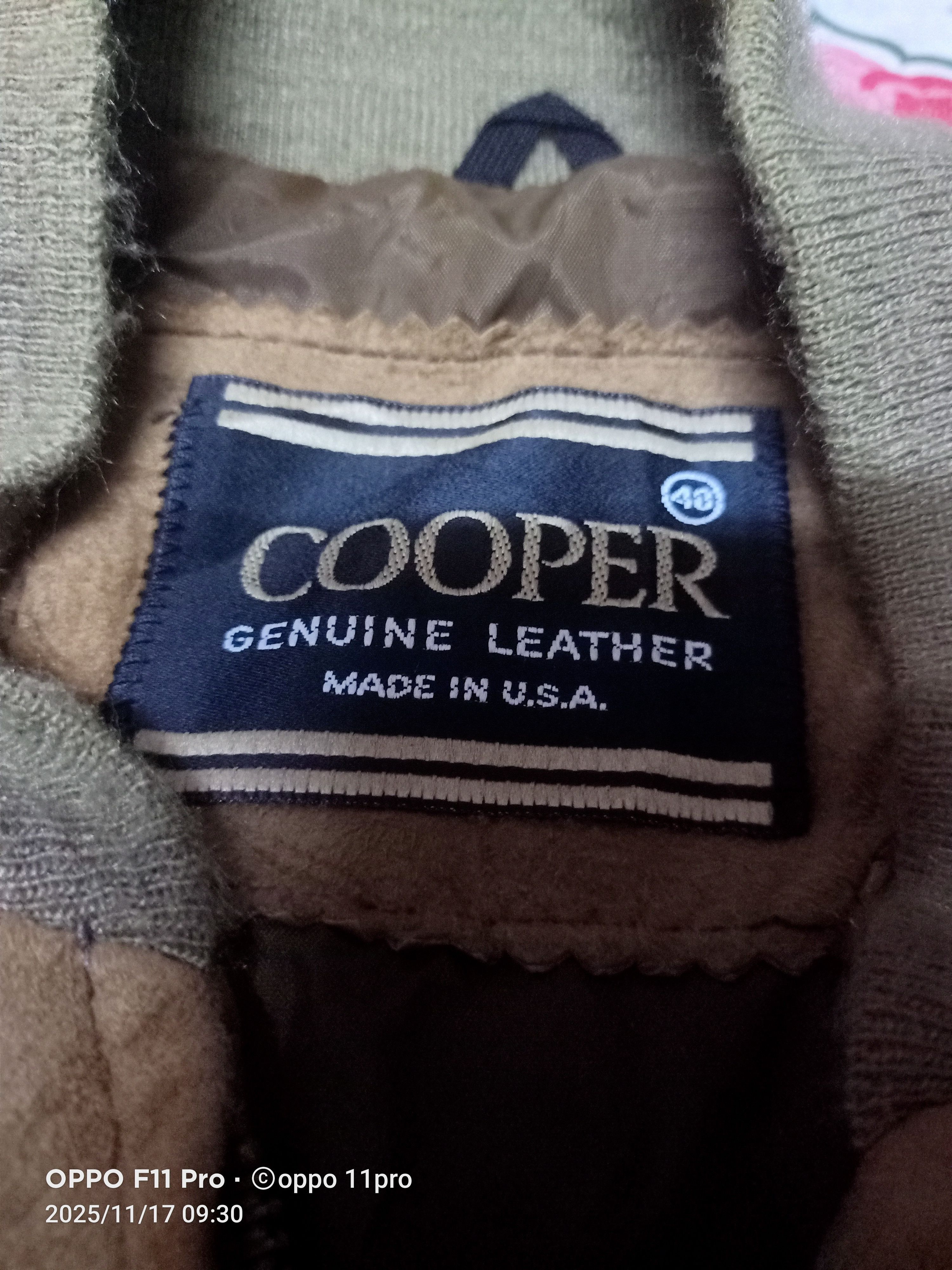 Cooper 🌟Vintage 80s Cooper Leather Jacket Men 🌟 Size US M / EU 48-50 / 2 - 5 Thumbnail
