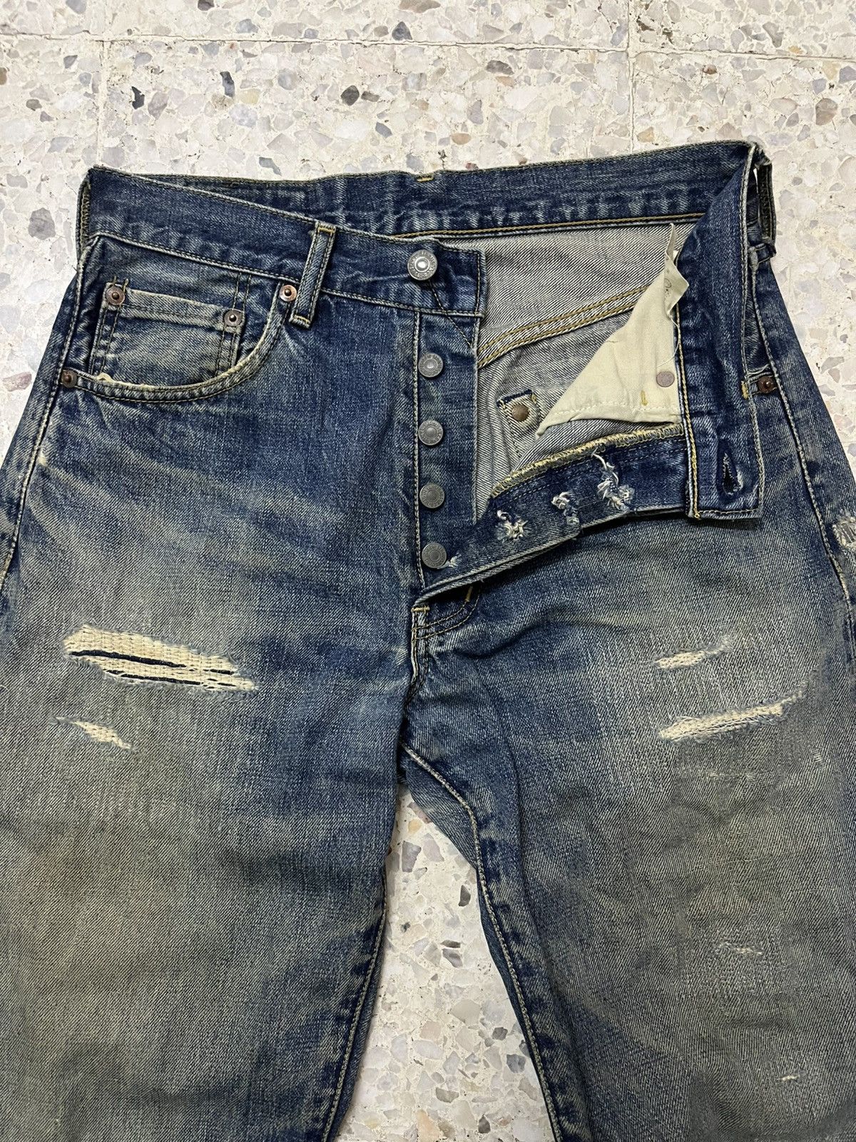 Levi's Vintage Clothing Levi’s 503B Vintage Selvedge Denim Heavy Fade Rare Size US 29 - 10 Thumbnail