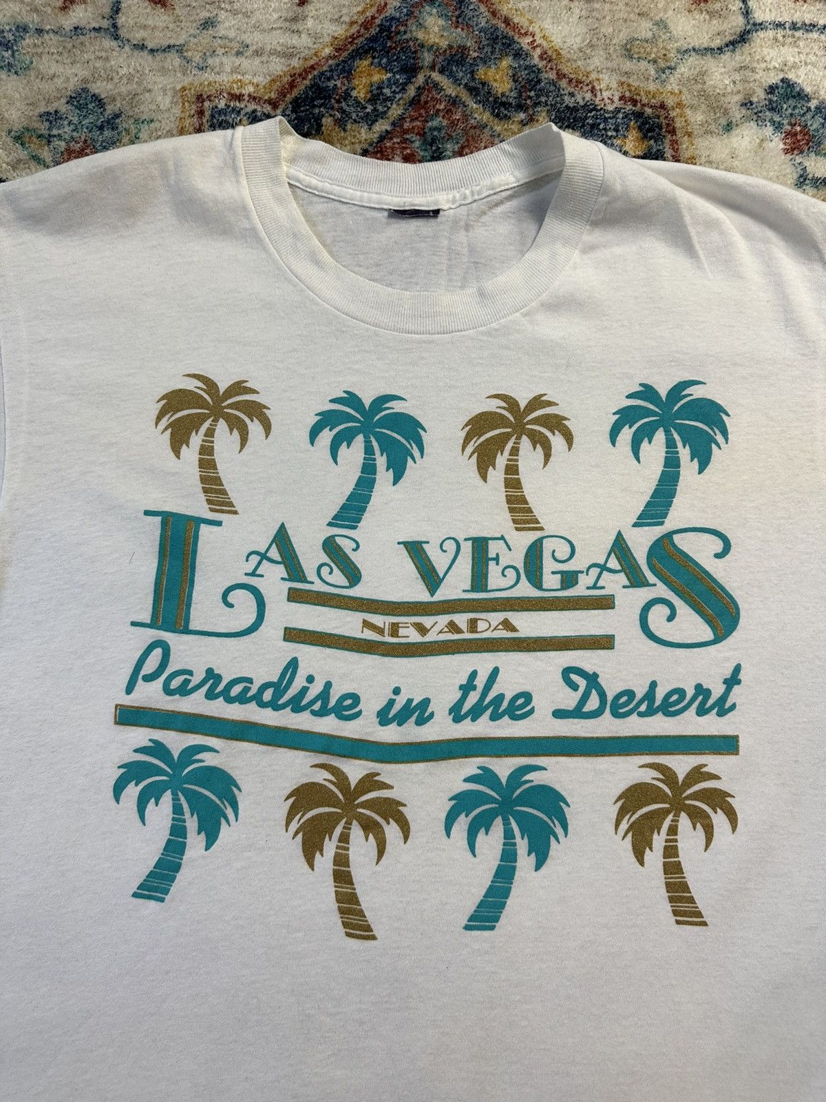 Vintage Vintage 1980s Las Vegas Palm Trees T-shirt Large Size US L / EU 52-54 / 3 - 4 Thumbnail