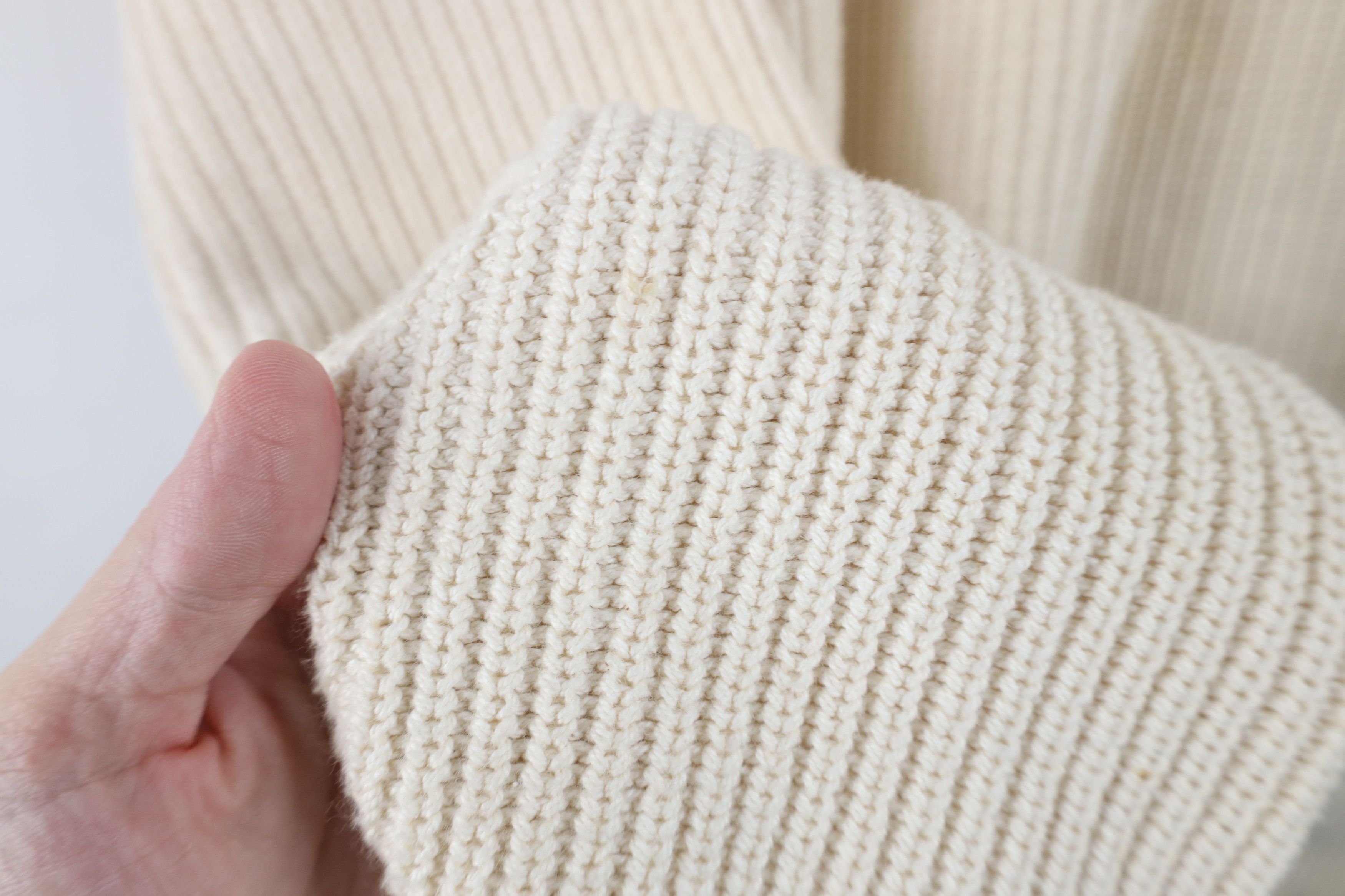 Vintage Vintage 80s 90s Streetwear Ribbed Knit Sweater BeigeUSA Size US XL / EU 56 / 4 - 8 Thumbnail