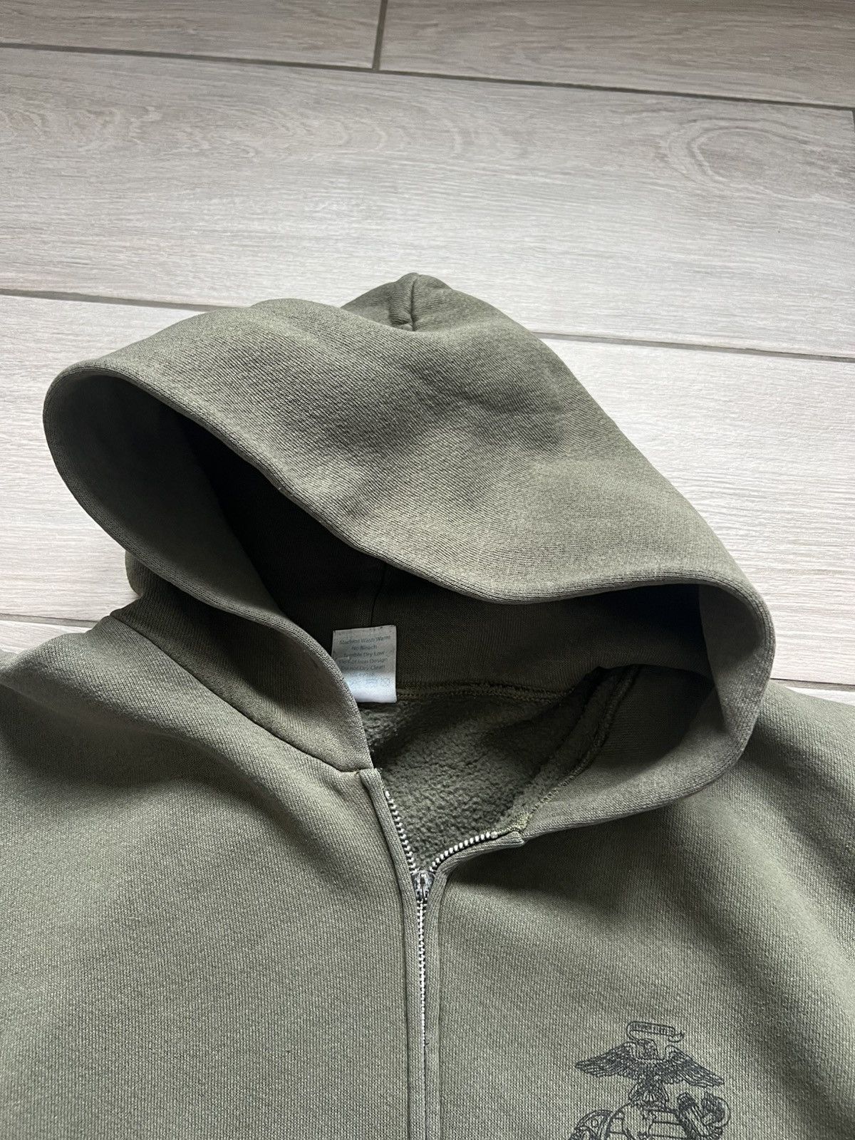 Vintage 90s USMC Zip Hoodie Soffee Vintage Size US XXL / EU 58 / 5 - 10 Thumbnail