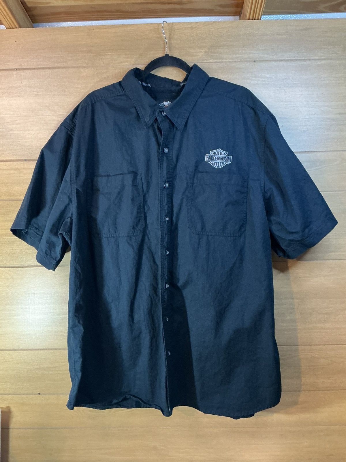 Harley Davidson Harley Davidson Short Sleeve Button Up Shirt 3XL Black Size US XXL / EU 58 / 5 - 1 Thumbnail