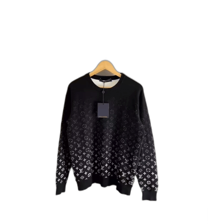 Louis Vuitton Louis Vuitton Black and White Gradient Knit Sweater-yf Size US S / EU 44-46 / 1 - 1 Thumbnail