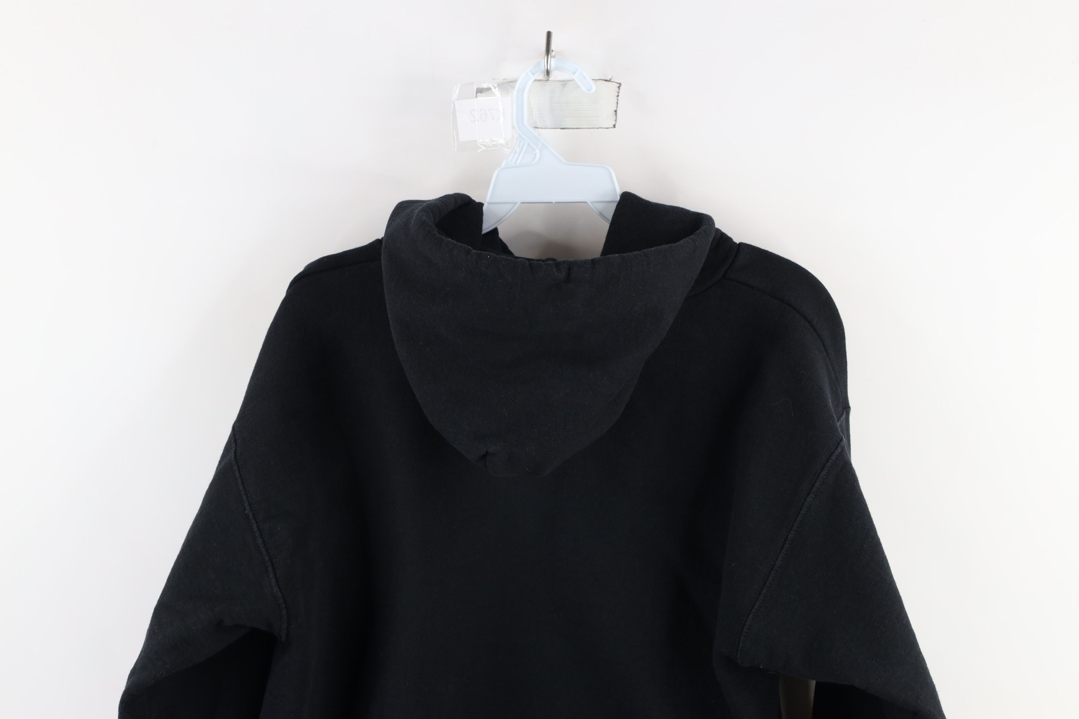 Vintage Vintage 90s Streetwear Heavyweight Hoodie Sweatshirt Black Size US S / EU 44-46 / 1 - 8 Thumbnail