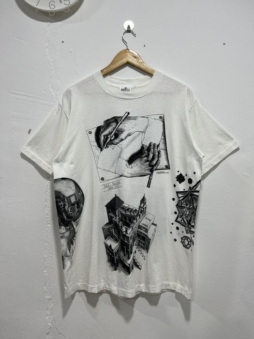 Vintage Vintage 1990’ M.C. Escher Drawing Hand Art Rare Tshirt | Grailed