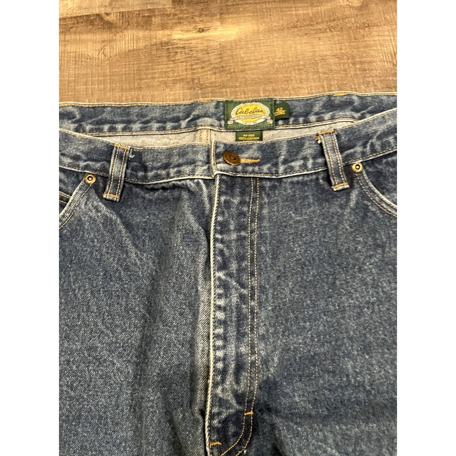 Vintage Cabela's Pants Mens 34 Inseam 34 Duck Canvas Cargo Outdoor Straight Leg Brown Cotton Regular Front Zipper Button Jeans Workwear Casual VTG No Size US 34 / EU 50 - 3 Thumbnail