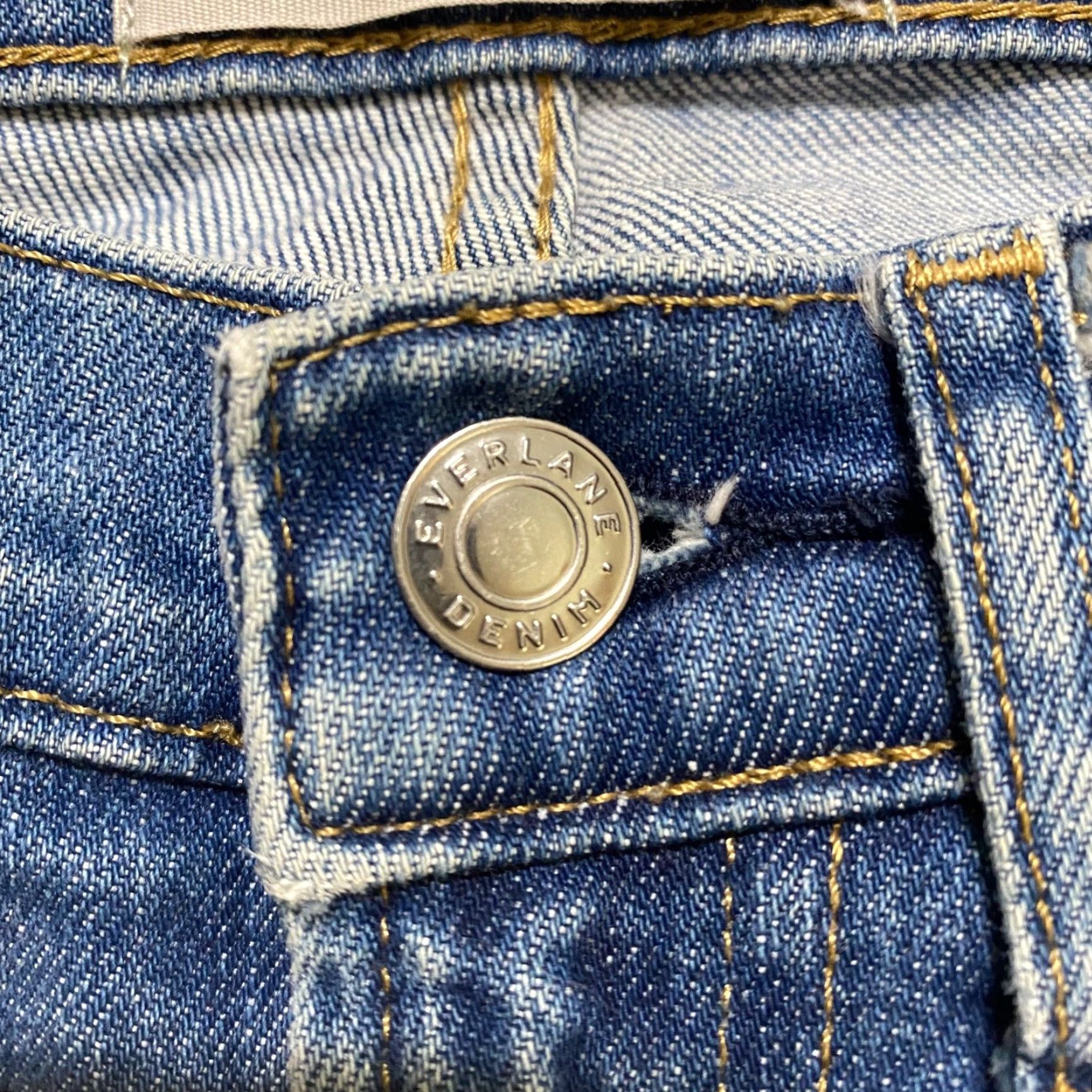Everlane Everlane Jeans Blue Denim Medium Wash Skinny High Rise Womens 26 Distressed Modern Slim Pockets 5-Pocket Design Cotton Spandex Size 26 Regular Size 26" / US 2 / IT 38 - 4 Thumbnail