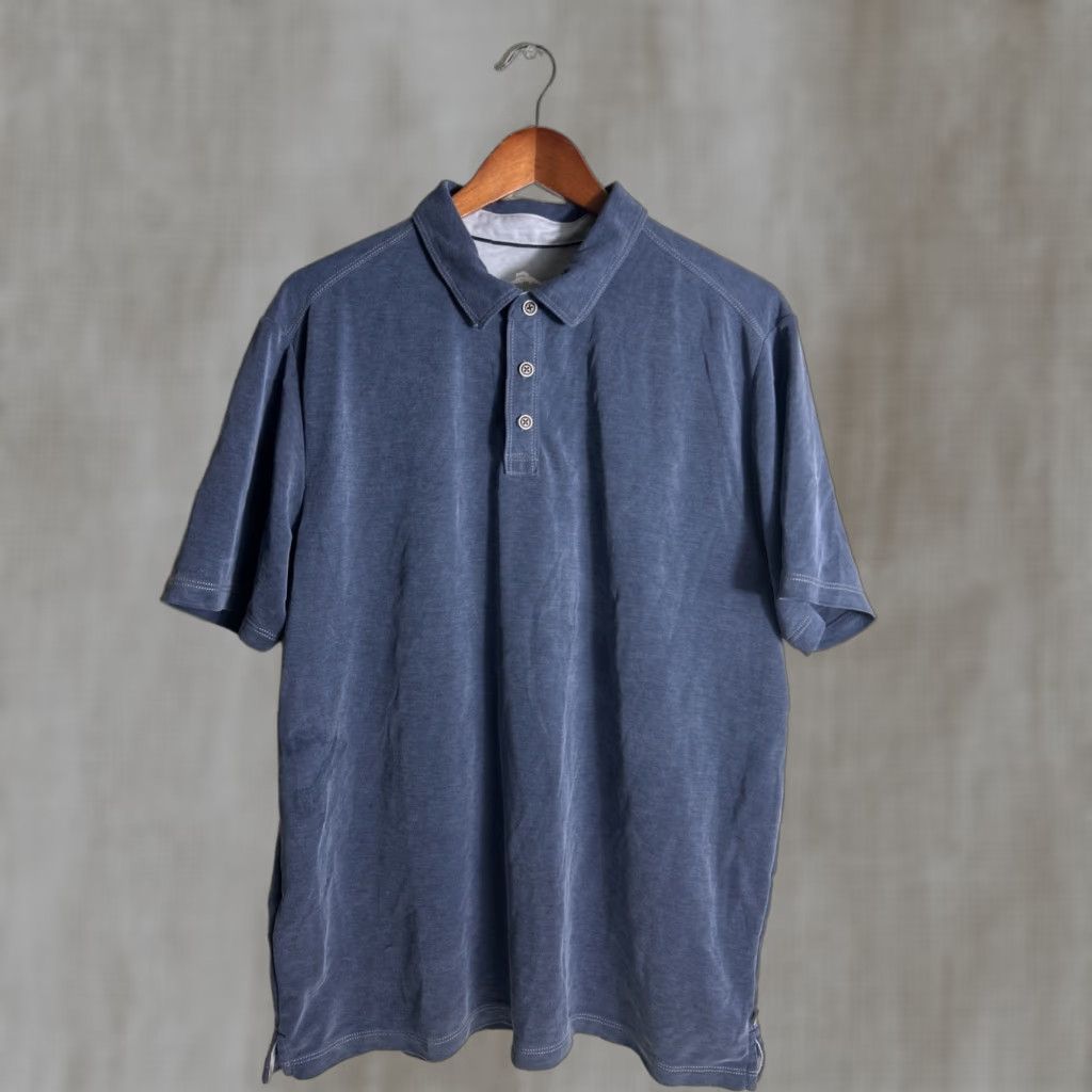 Tommy Bahama VINTAGE Tommy Bahama Polo Shirt Short Sleeve XL Blue Men’s Stained Size US XL / EU 56 / 4 - 1 Thumbnail