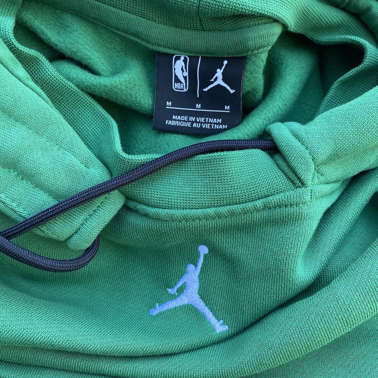 Nike Jordan NBA Boston Celtics Hoodie Men Size M Green Statement Size ONE SIZE - 3 Thumbnail