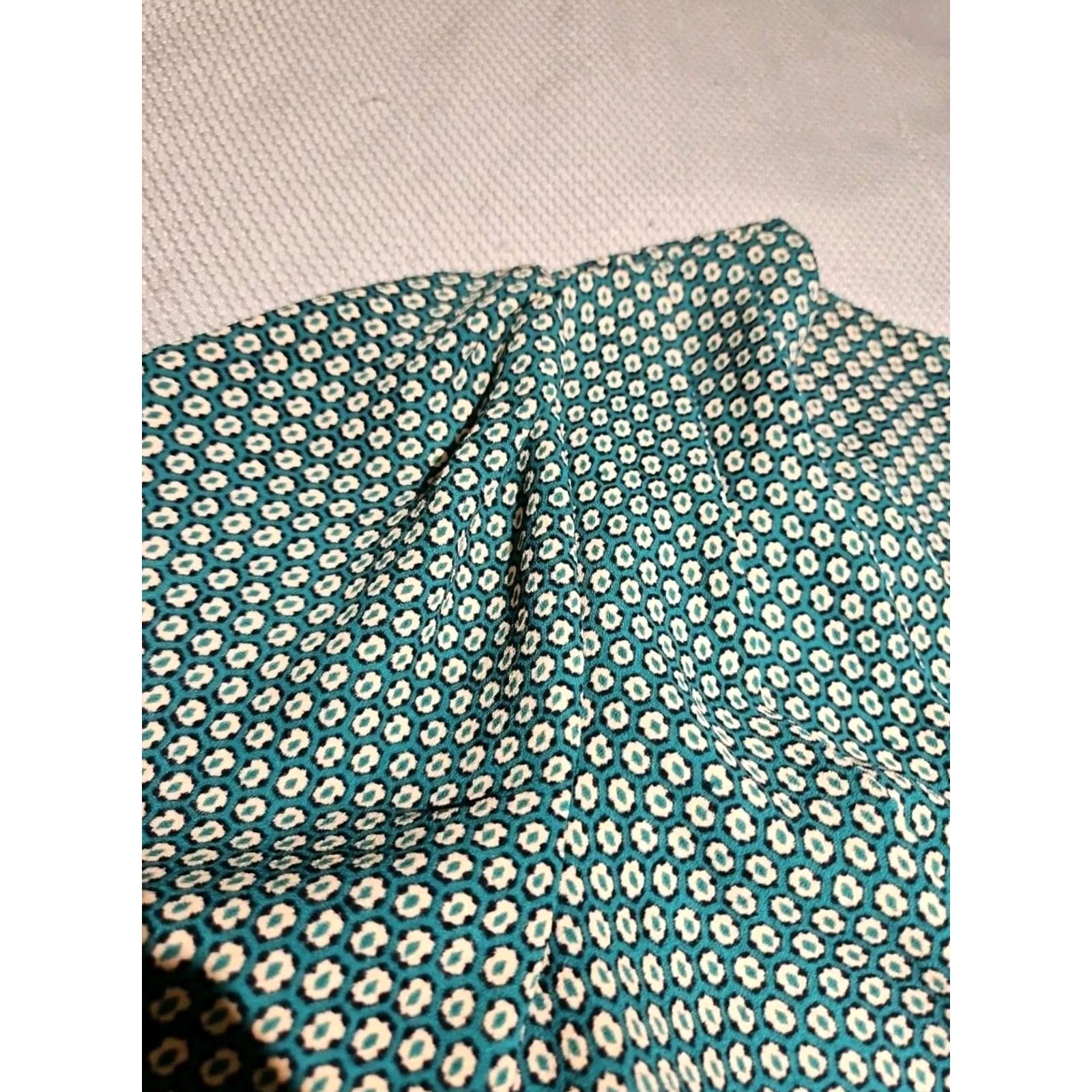 Vintage Maeve Dress Turquoise Green Floral Belted A-Line Short Sleeve V-Neck 2 Purple? Size XS / US 0-2 / IT 36-38 - 7 Thumbnail
