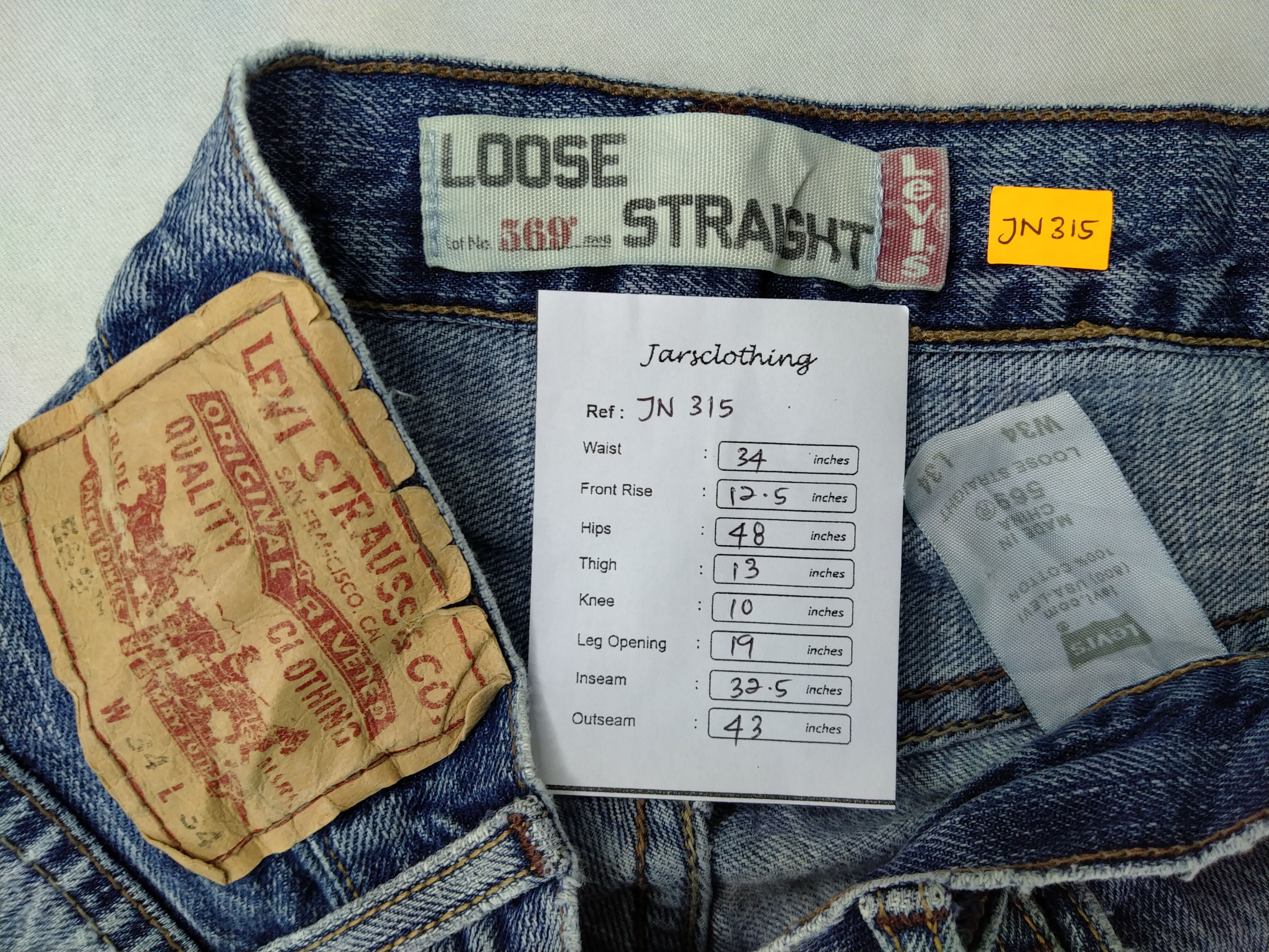 Other Vintage Levi's 560 Loose Straight 34x32.5 Denim -JN315 Size US 34 / EU 50 - 11 Thumbnail