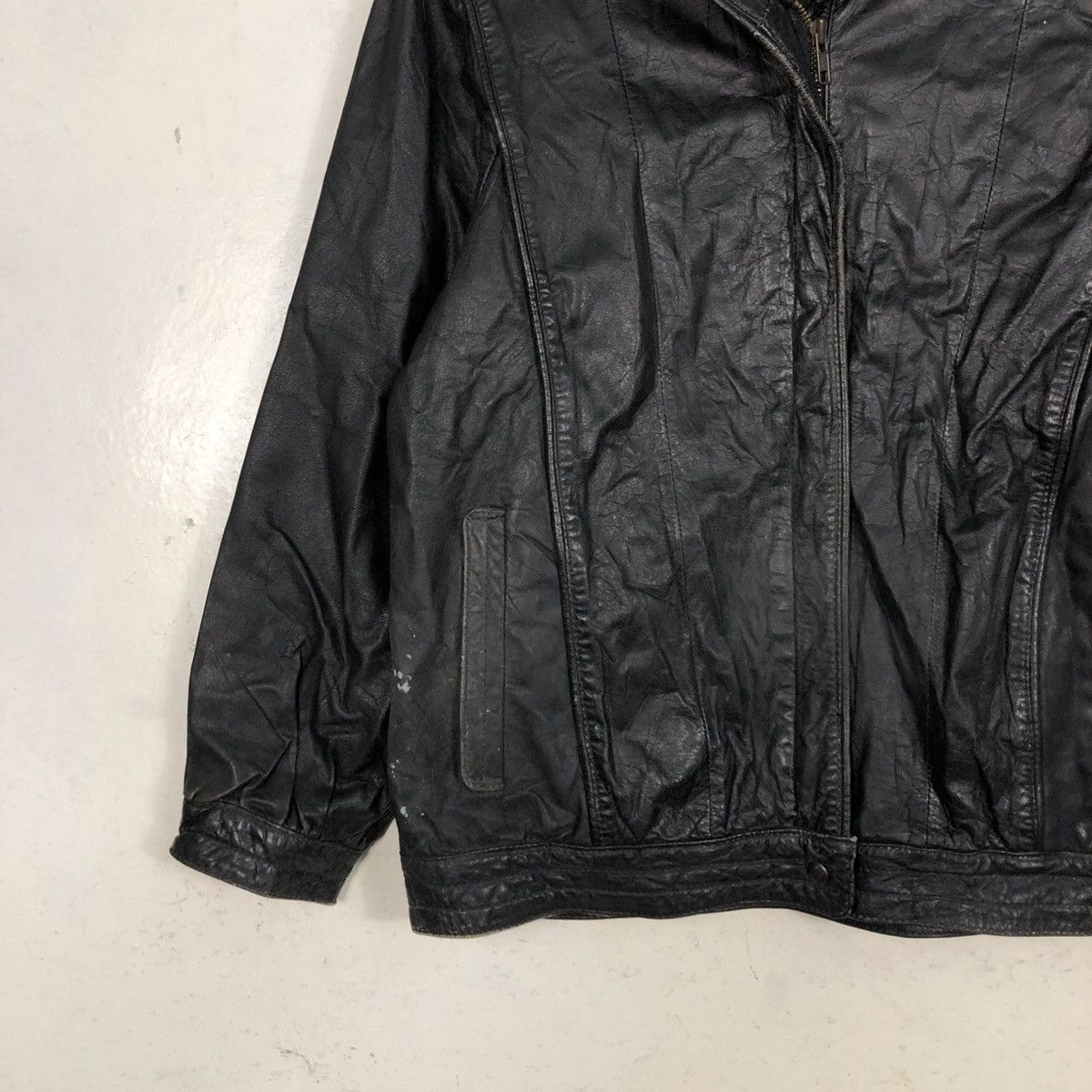 Japanese Brand 📌Vintage Biker Leather Jacket Partina Issey Miyake Size US M / EU 48-50 / 2 - 6 Thumbnail