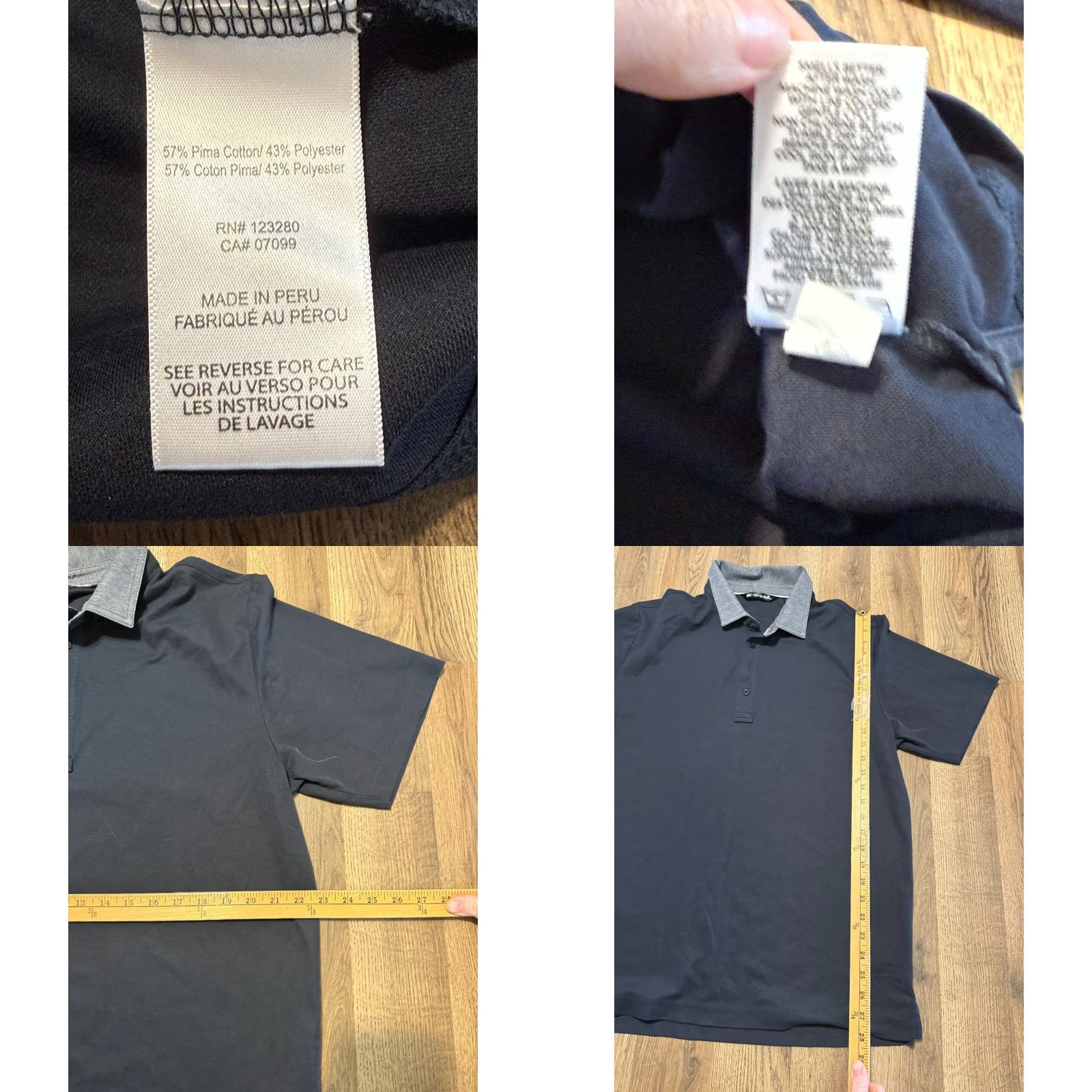 TravisMathew Travis Mathew Polo Men XL Black Gray Short Sleeve Breathable Size US XL / EU 56 / 4 - 8 Thumbnail